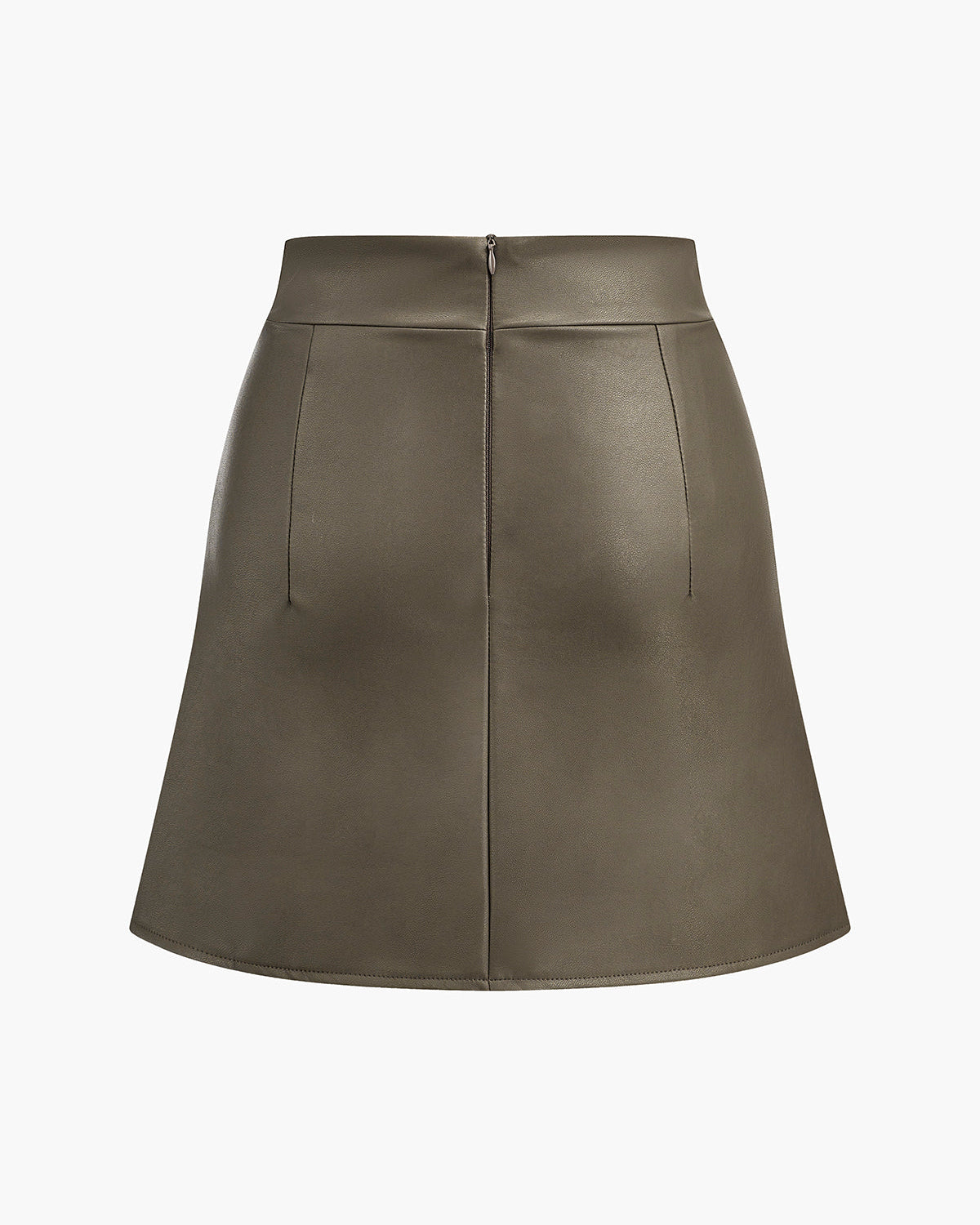 Suni Deri Pileli Etek