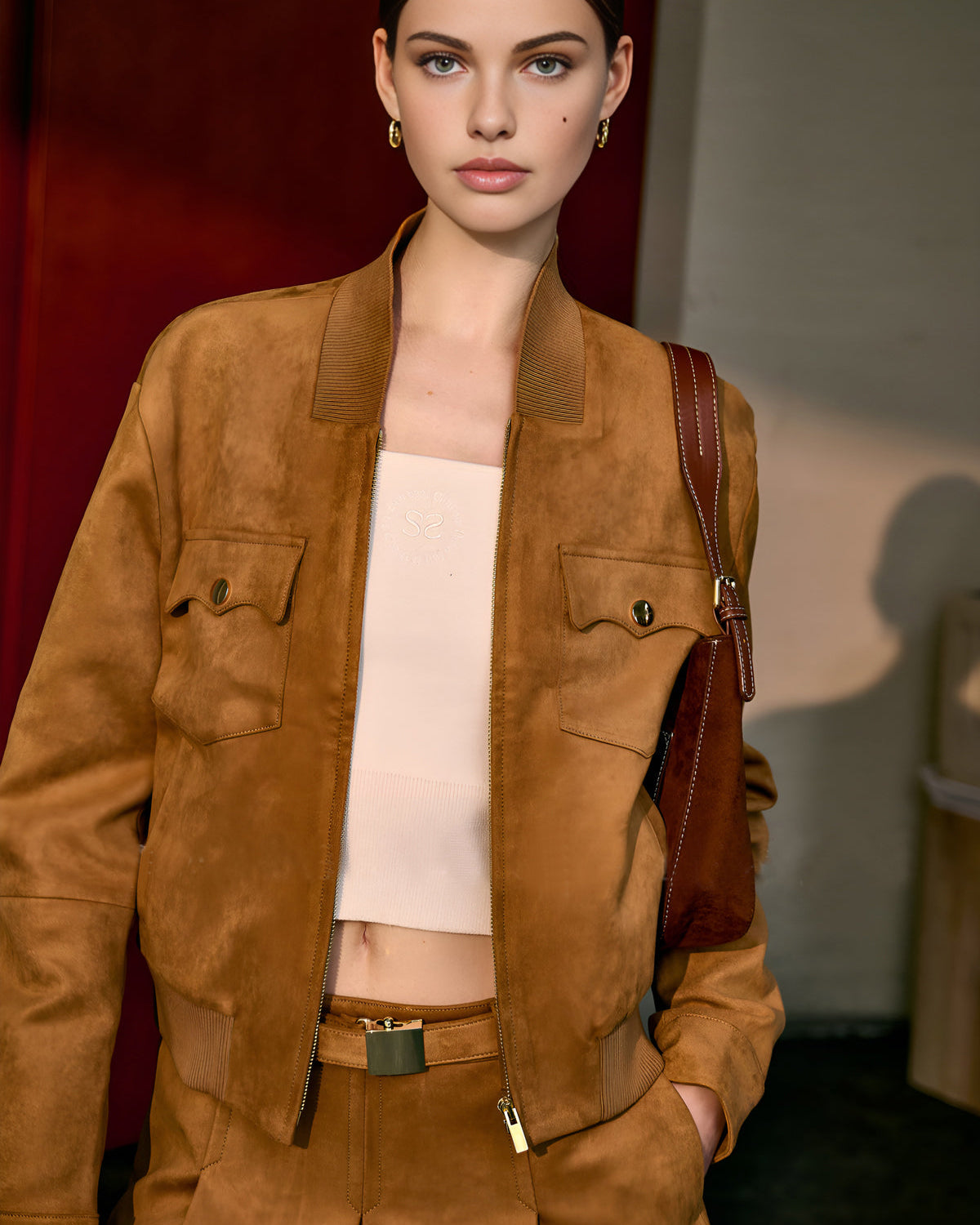 Süet Fermuarlı Ceket