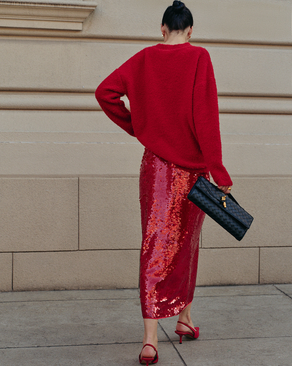 Zarif Düz Payetli Etek