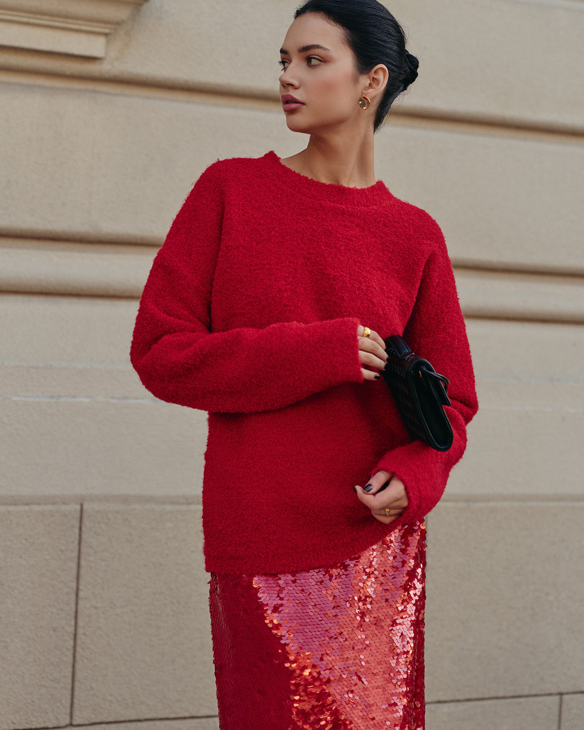 Şık Yün Karışımlı Rahat Kazak