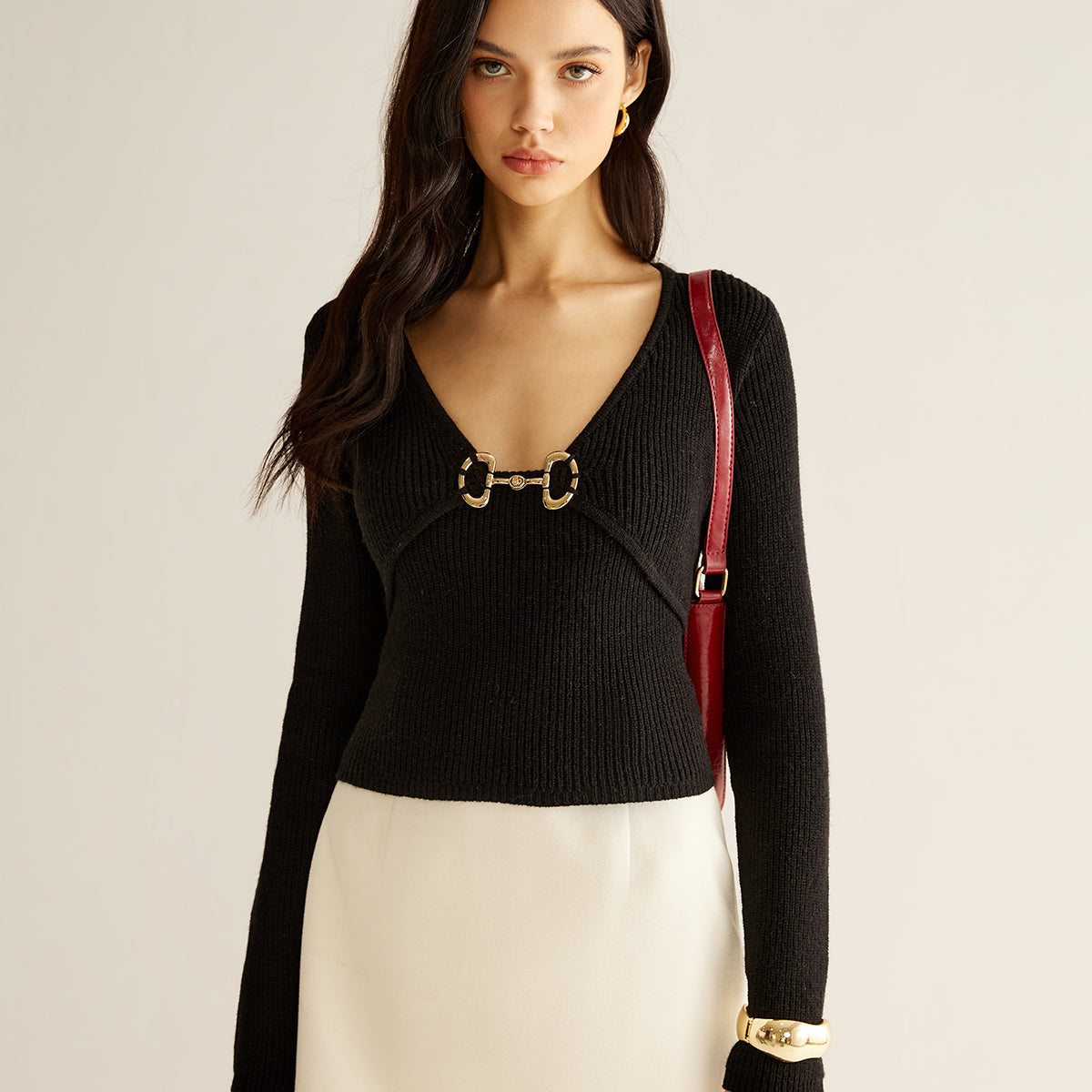 V Yaka Metal Detaylı Kazak