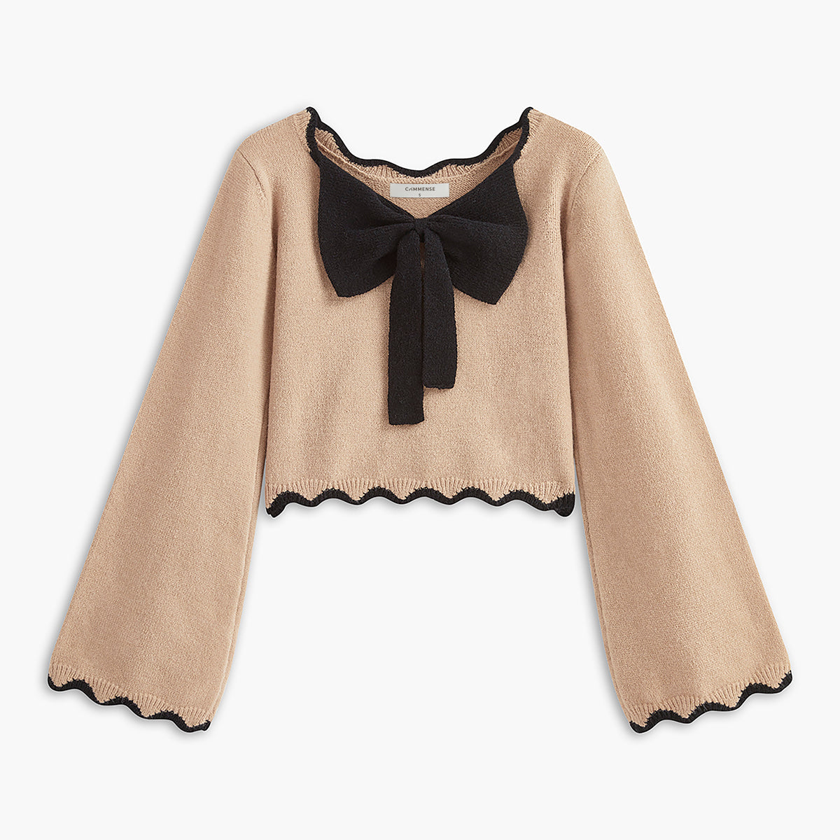 Kontrast Dalga Şeritli Fiyonk Detaylı Kazak