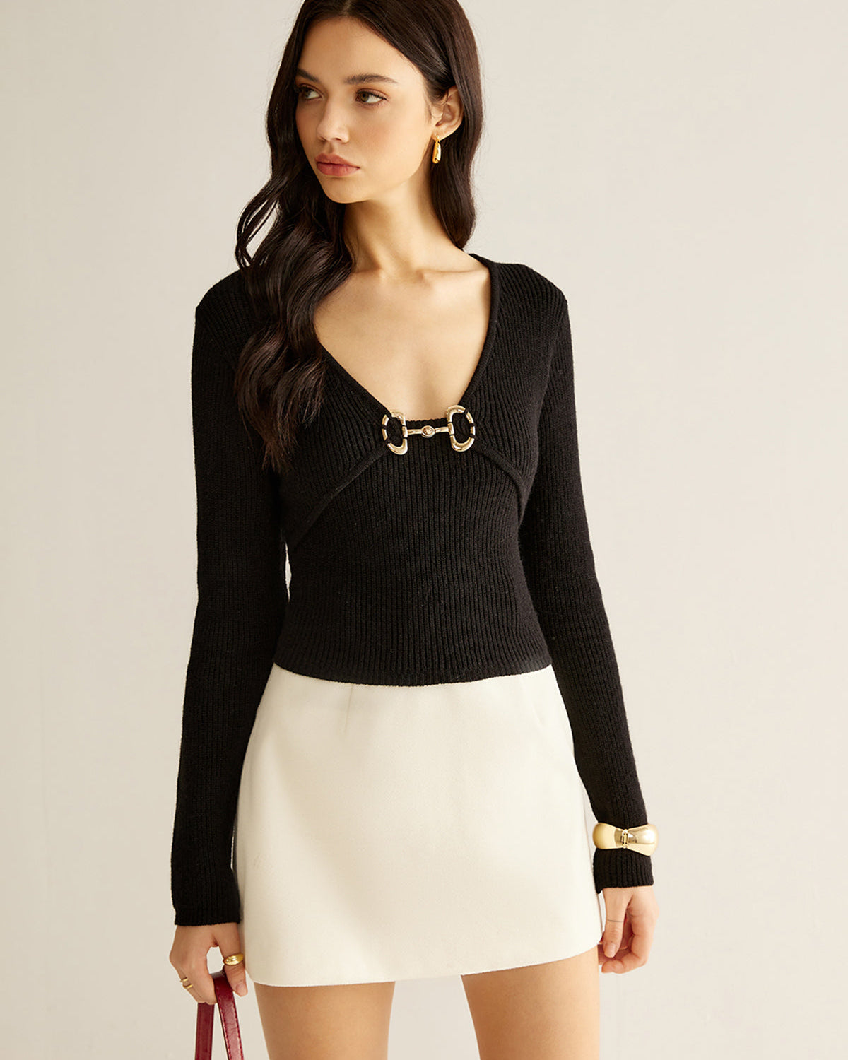 V Yaka Metal Detaylı Kazak