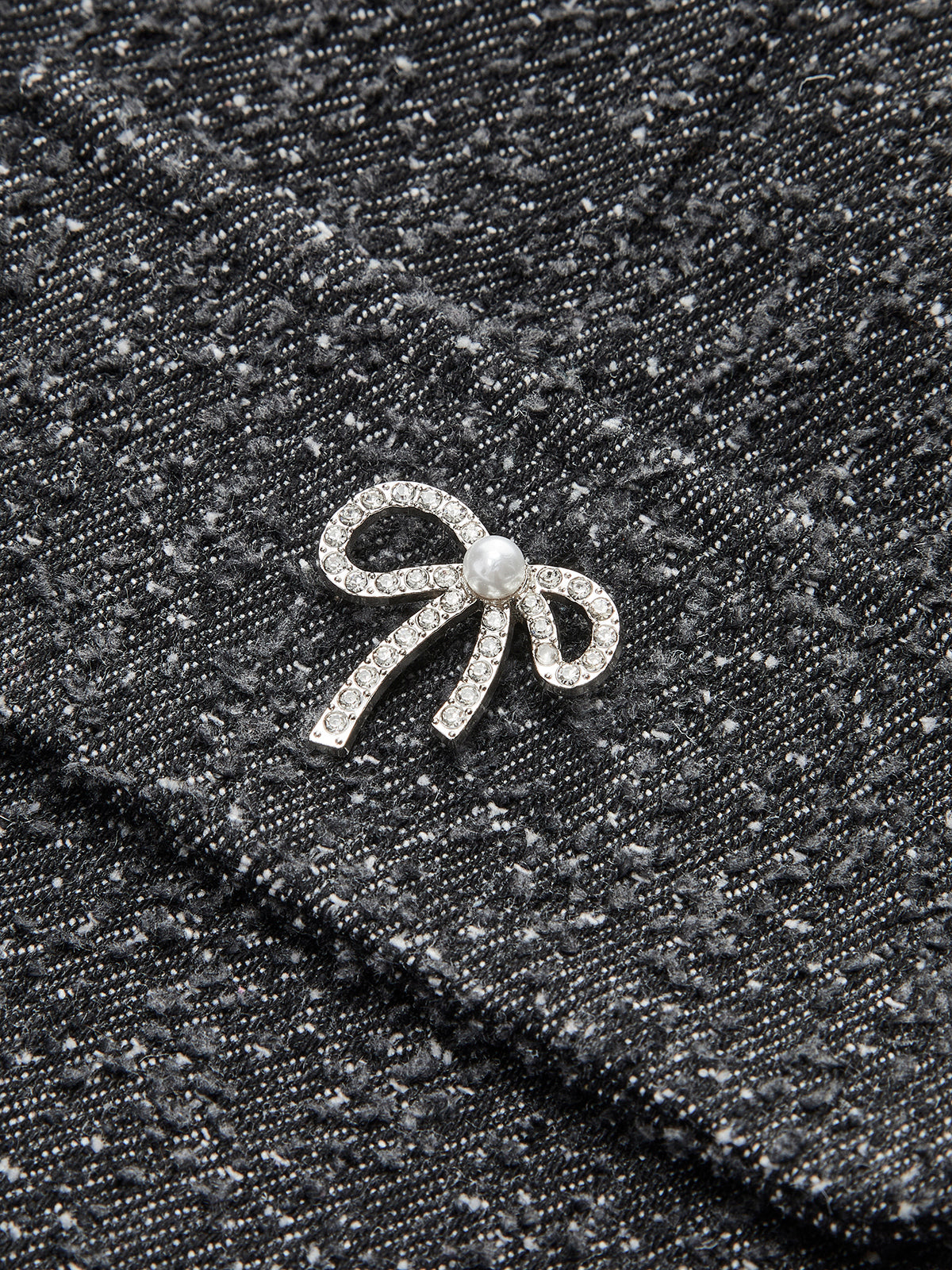 Metalik Fiyonklu Kot Mini Etek