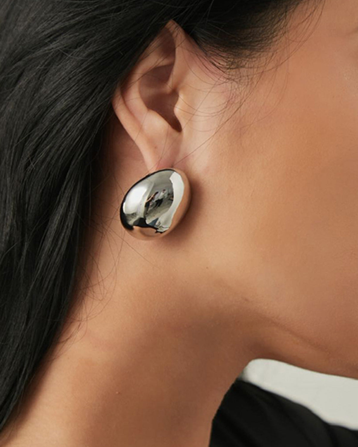 Minimalist Oval Küpe