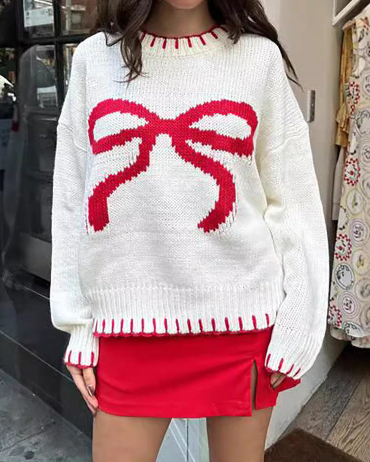 Kontrast Biyeli Fiyonk Detaylı Kazak