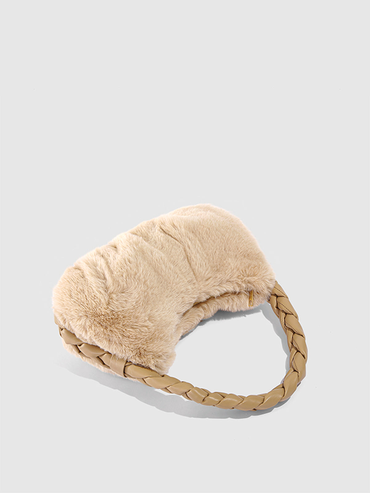 Örgü Askılı Peluş El Çantası