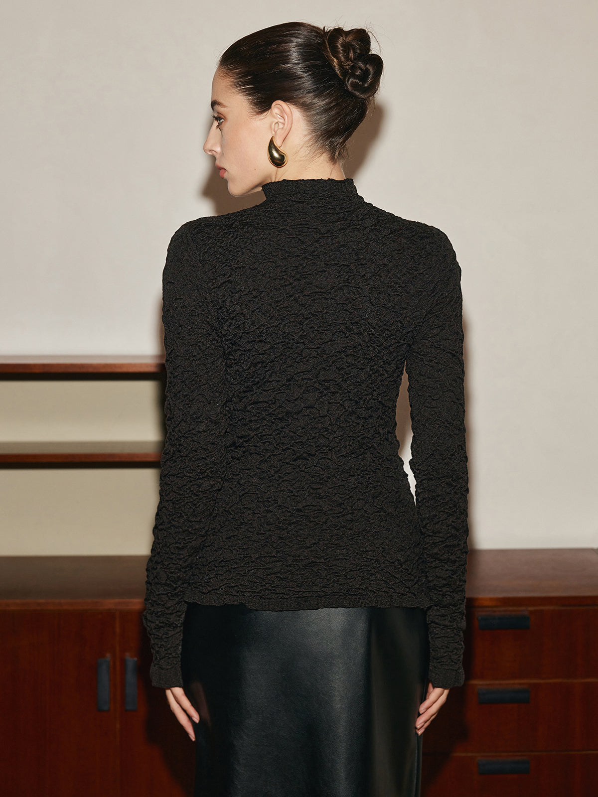 Fırfırlı Kırışık Dokulu Kazak