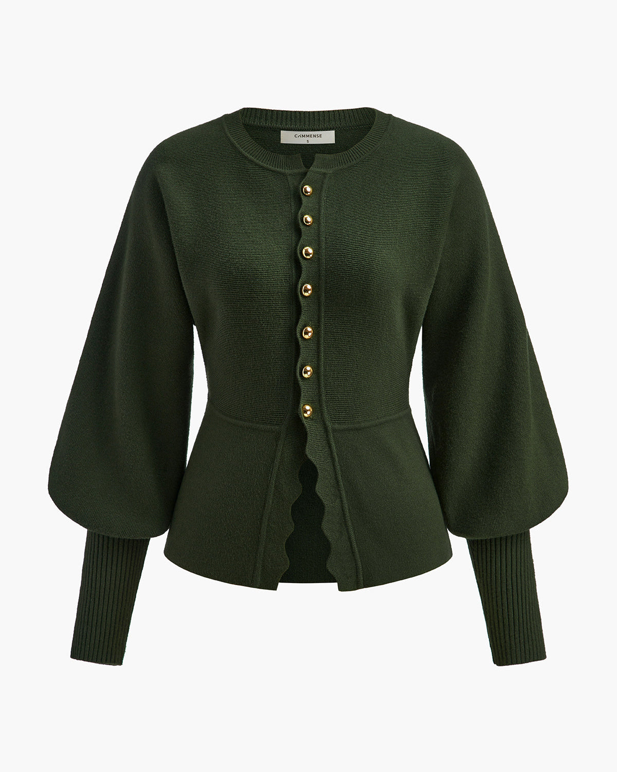 Dalga Biyeli Kuzu Kol Triko Bluz