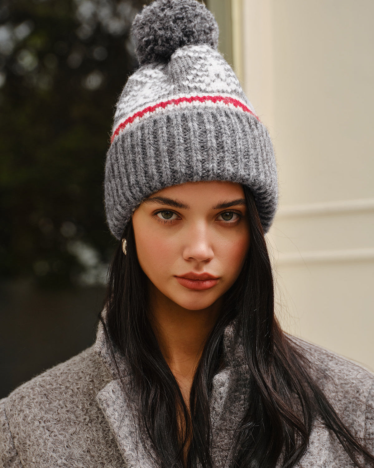 Noel Temalı Örgü Sıcak Bere