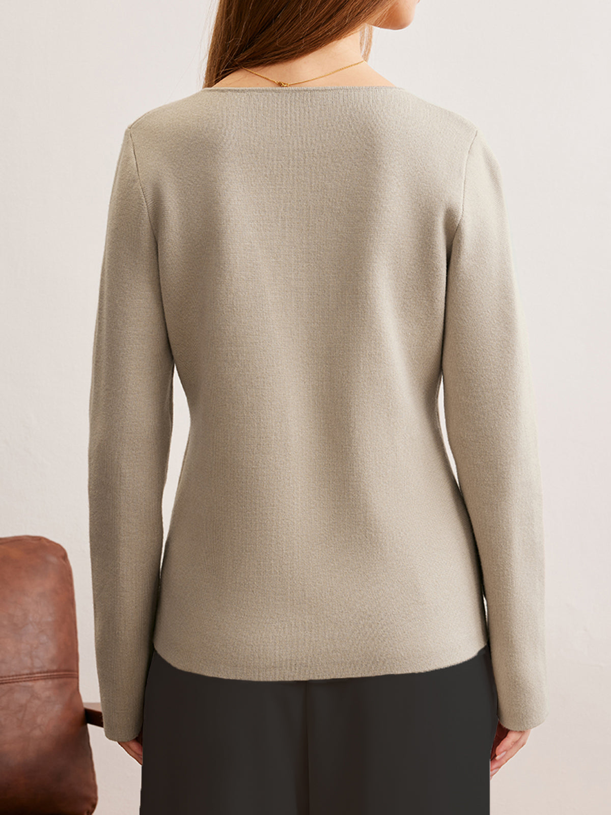 Zarif V Yaka Fit Hırka