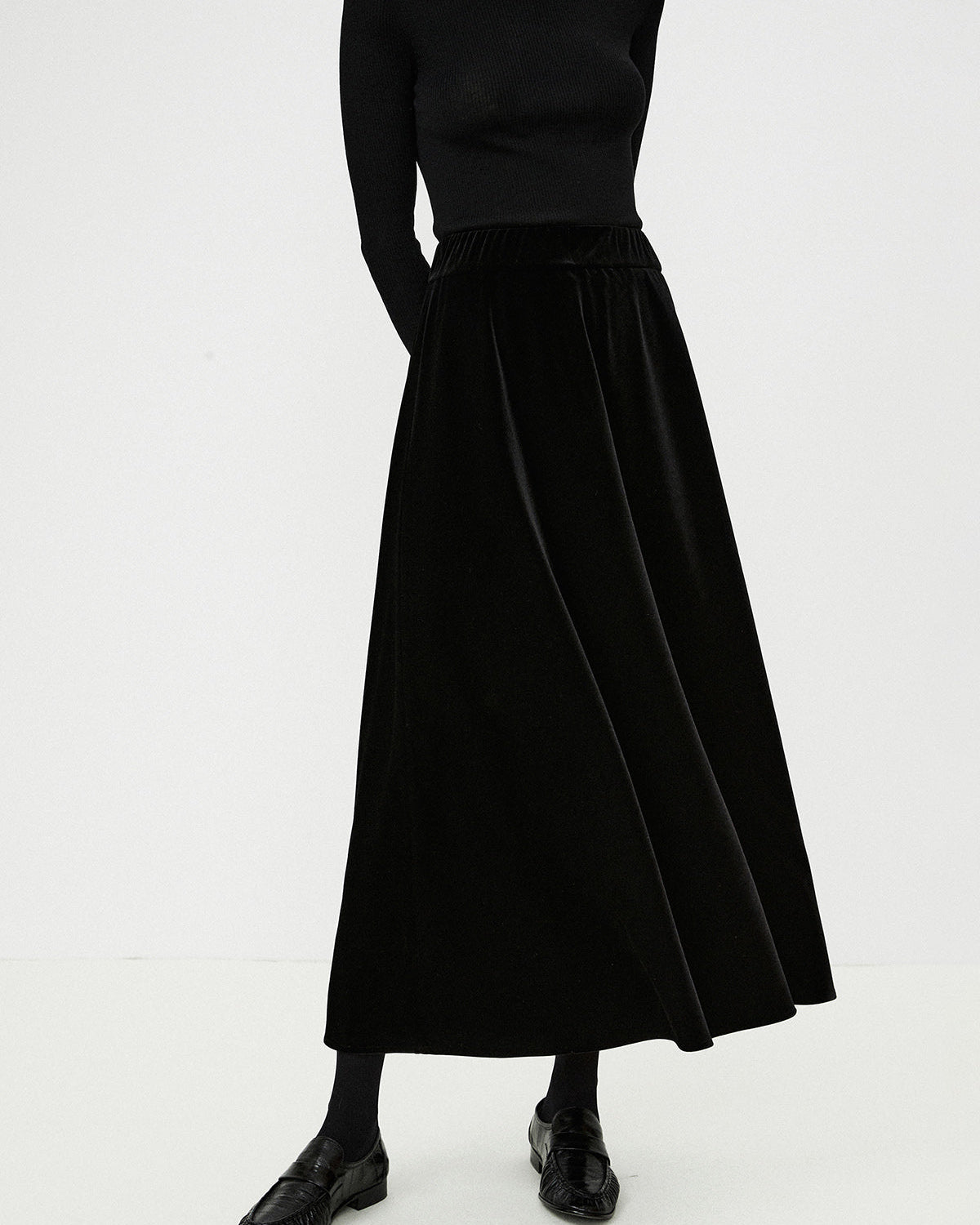 Kadife Dökümlü Etek