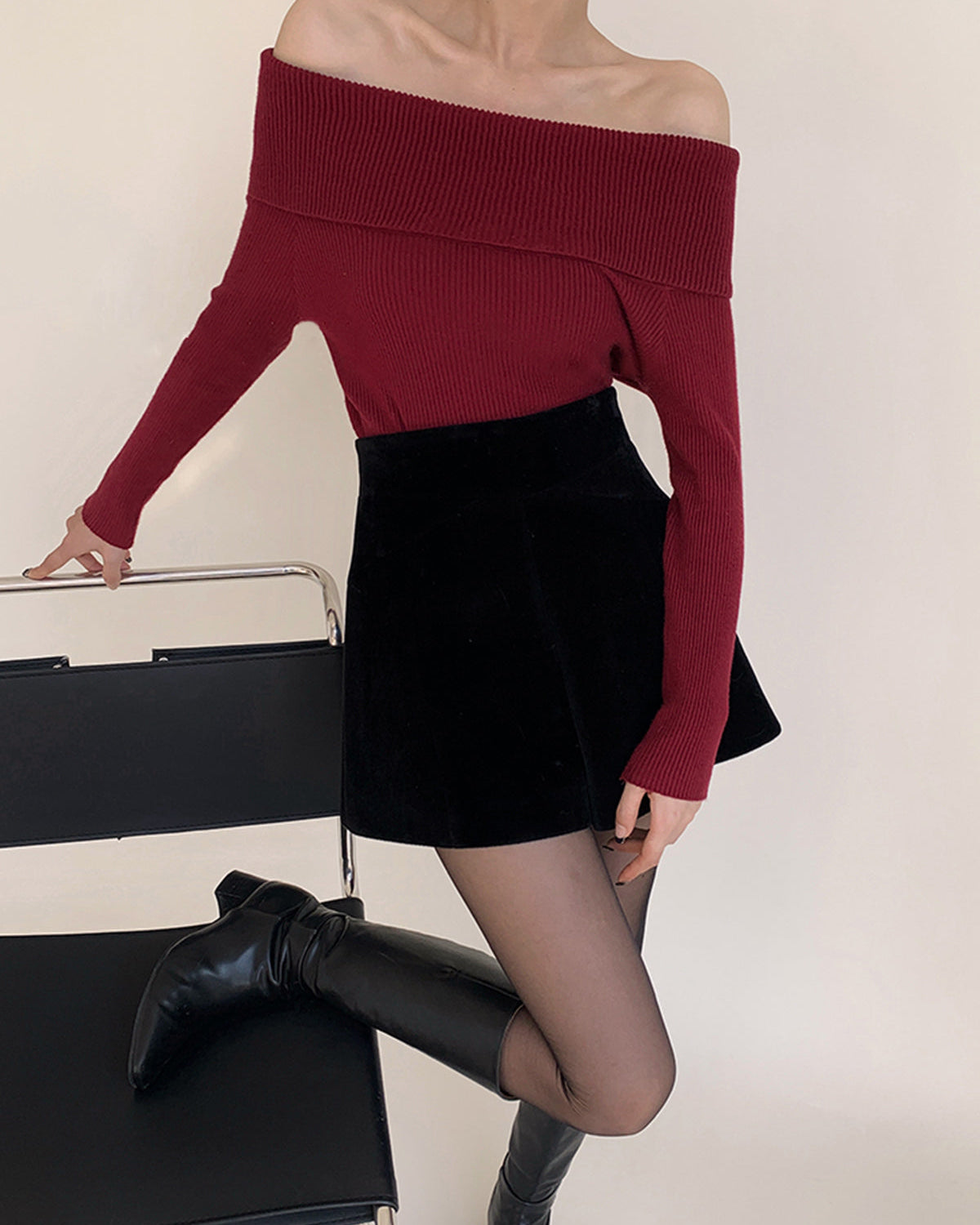 Kadife Bol Paça Şort