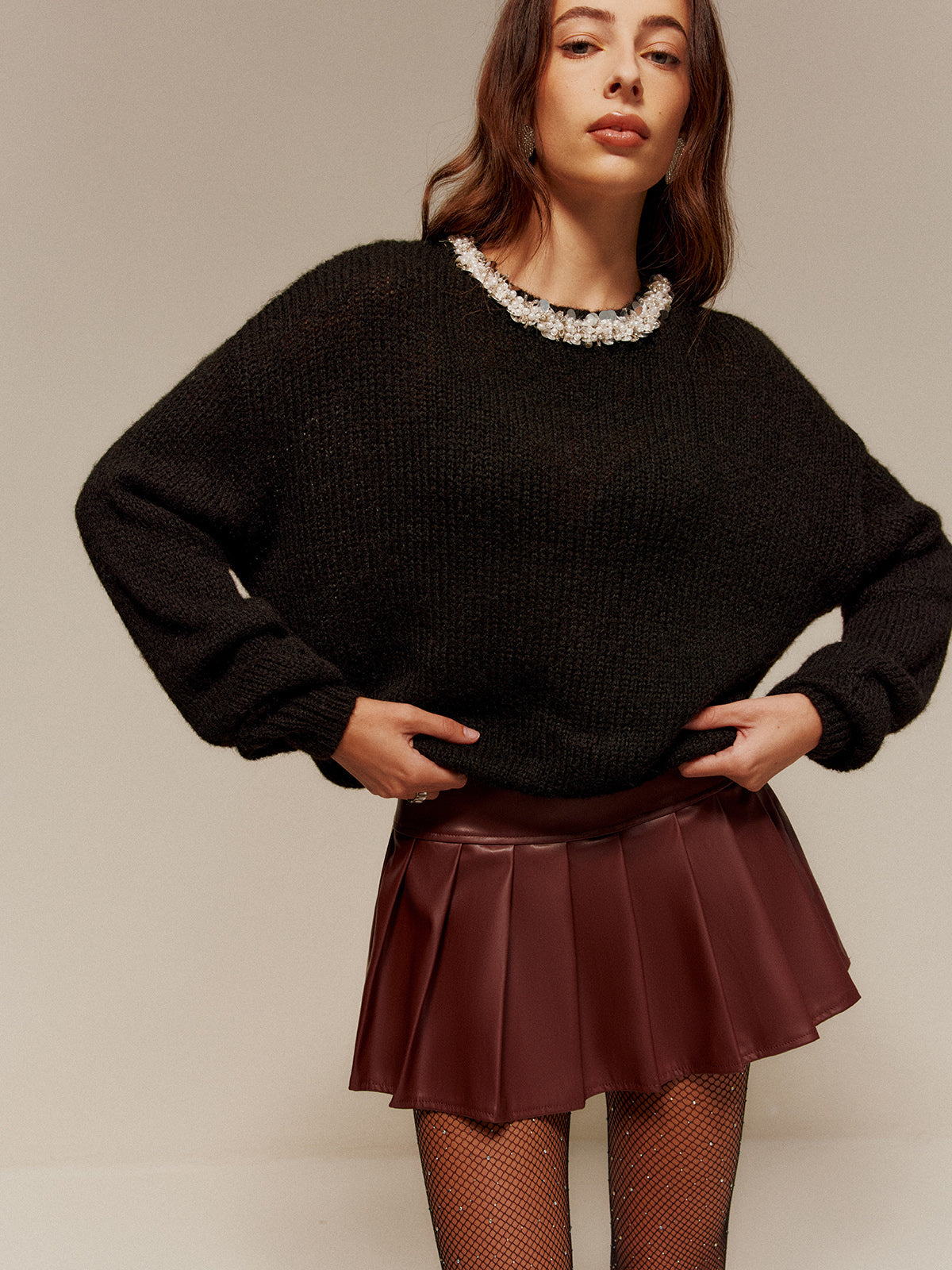 Taş İşlemeli Rahat Kazak