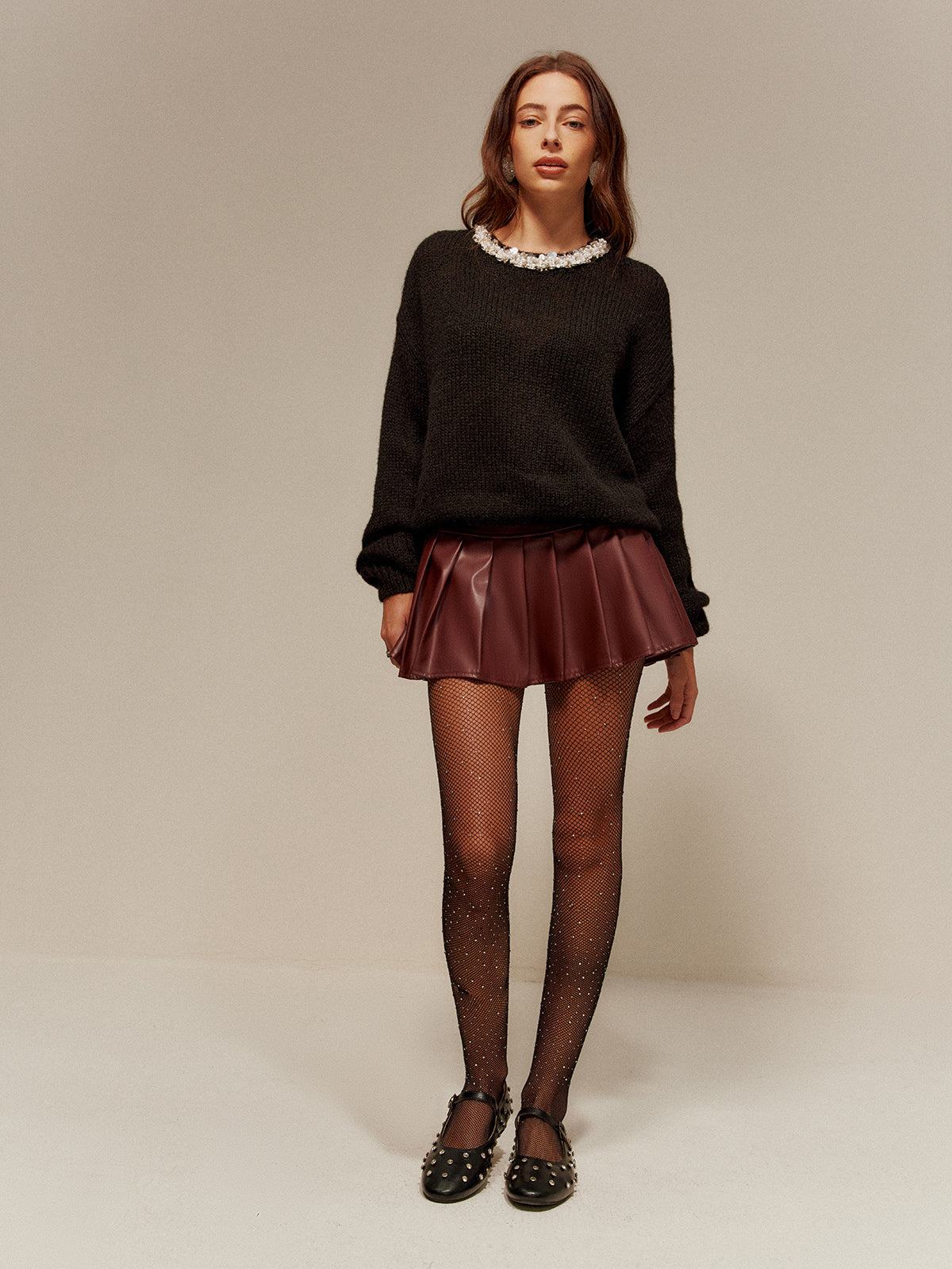 Taş İşlemeli Rahat Kazak