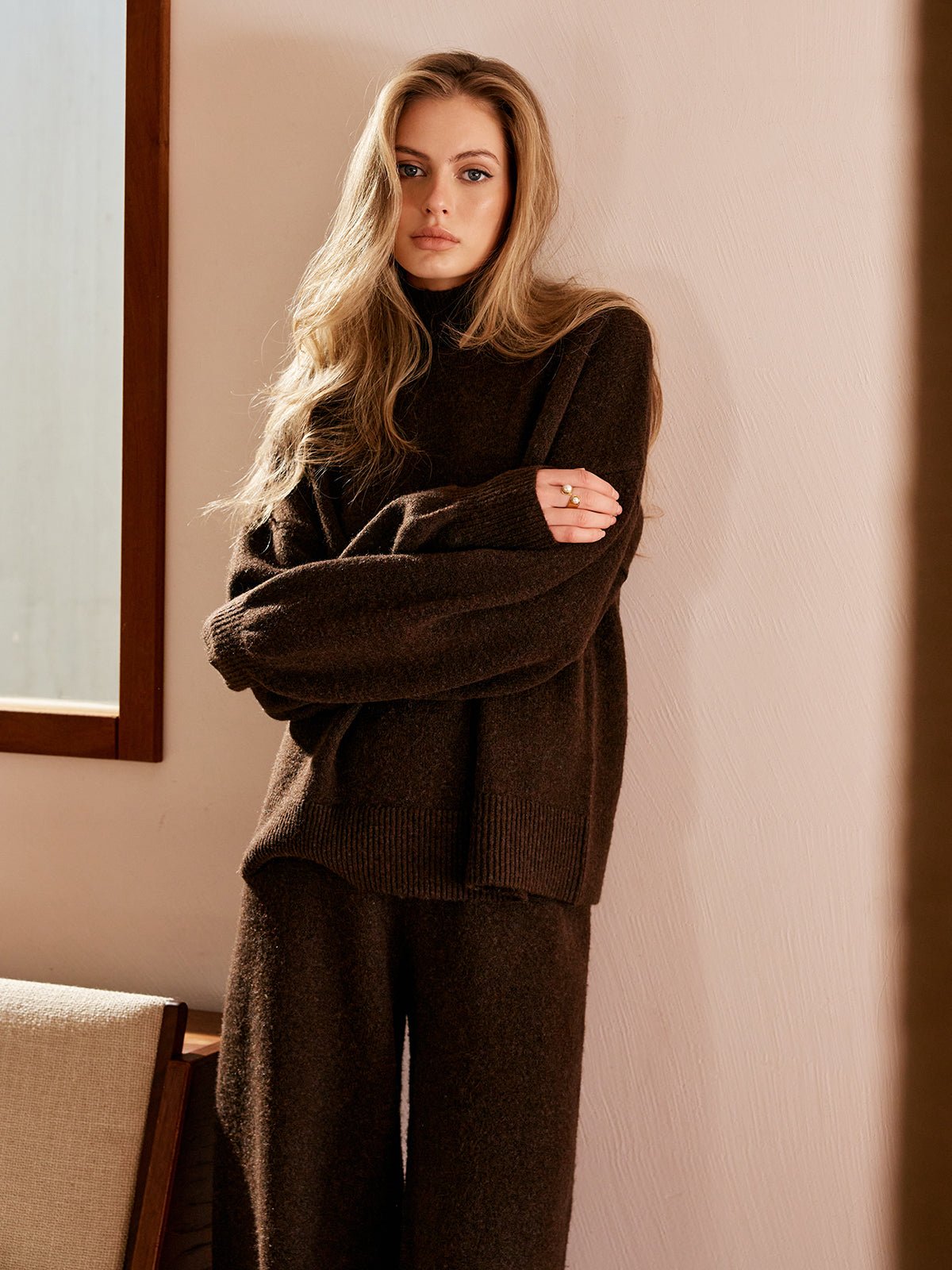 Basic Yarım Balıkçı Yaka Rahat Kesim Kazak