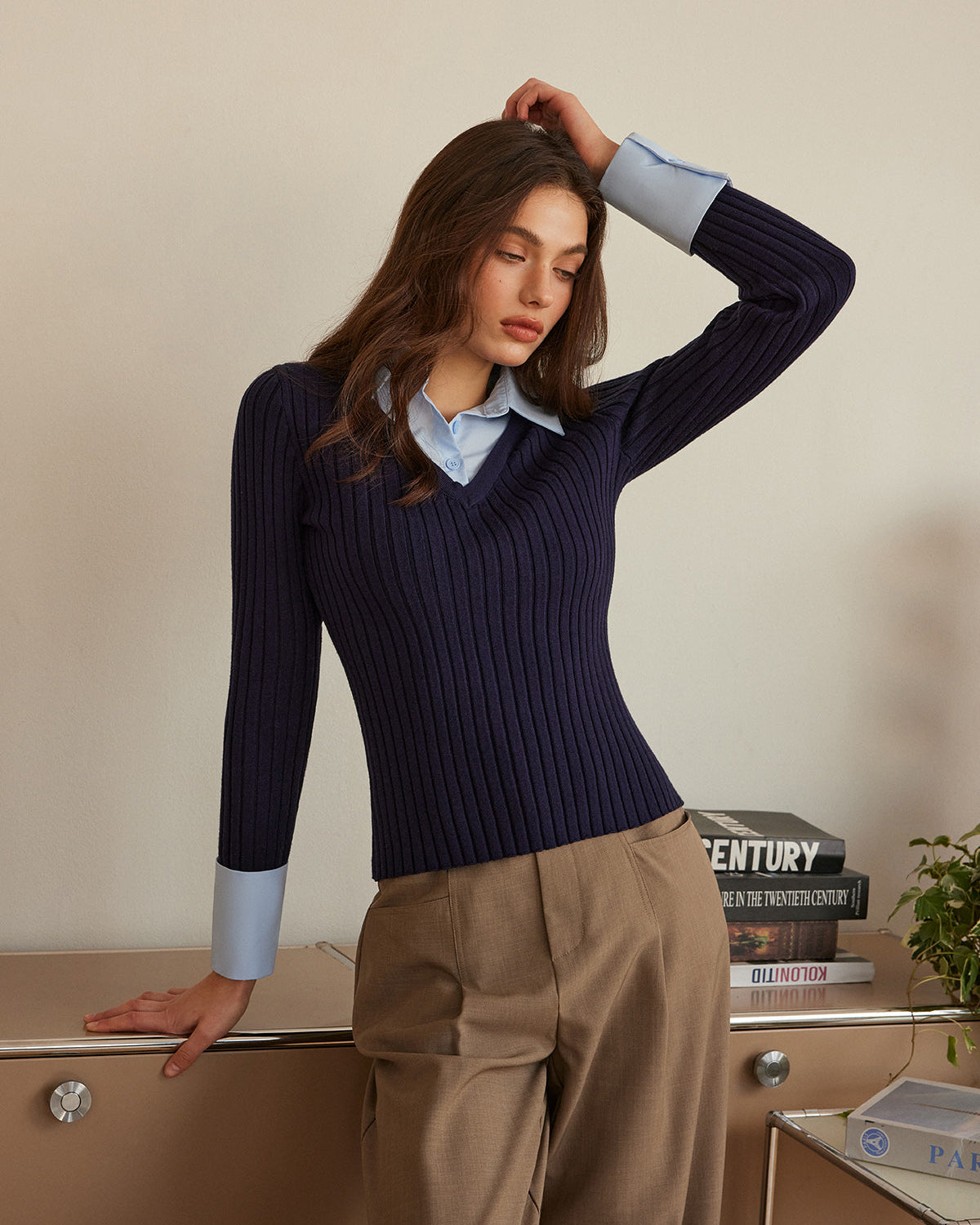 2'Si 1 Arada İnce Polo Kazak