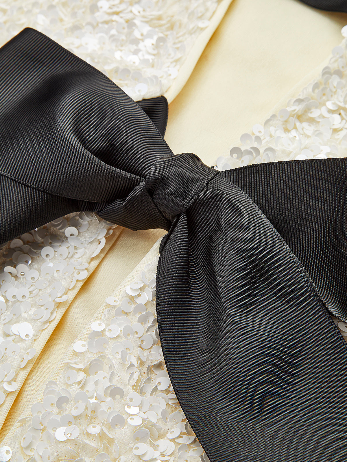 Payetli Kadife Fiyonk Dekor Ceket