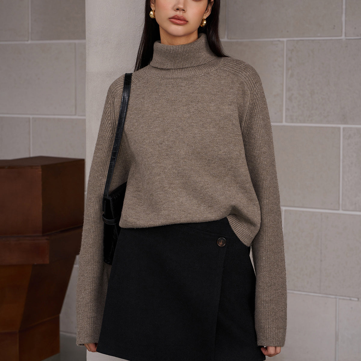 Ribanalı Balıkçı Yaka Kısa Kazak