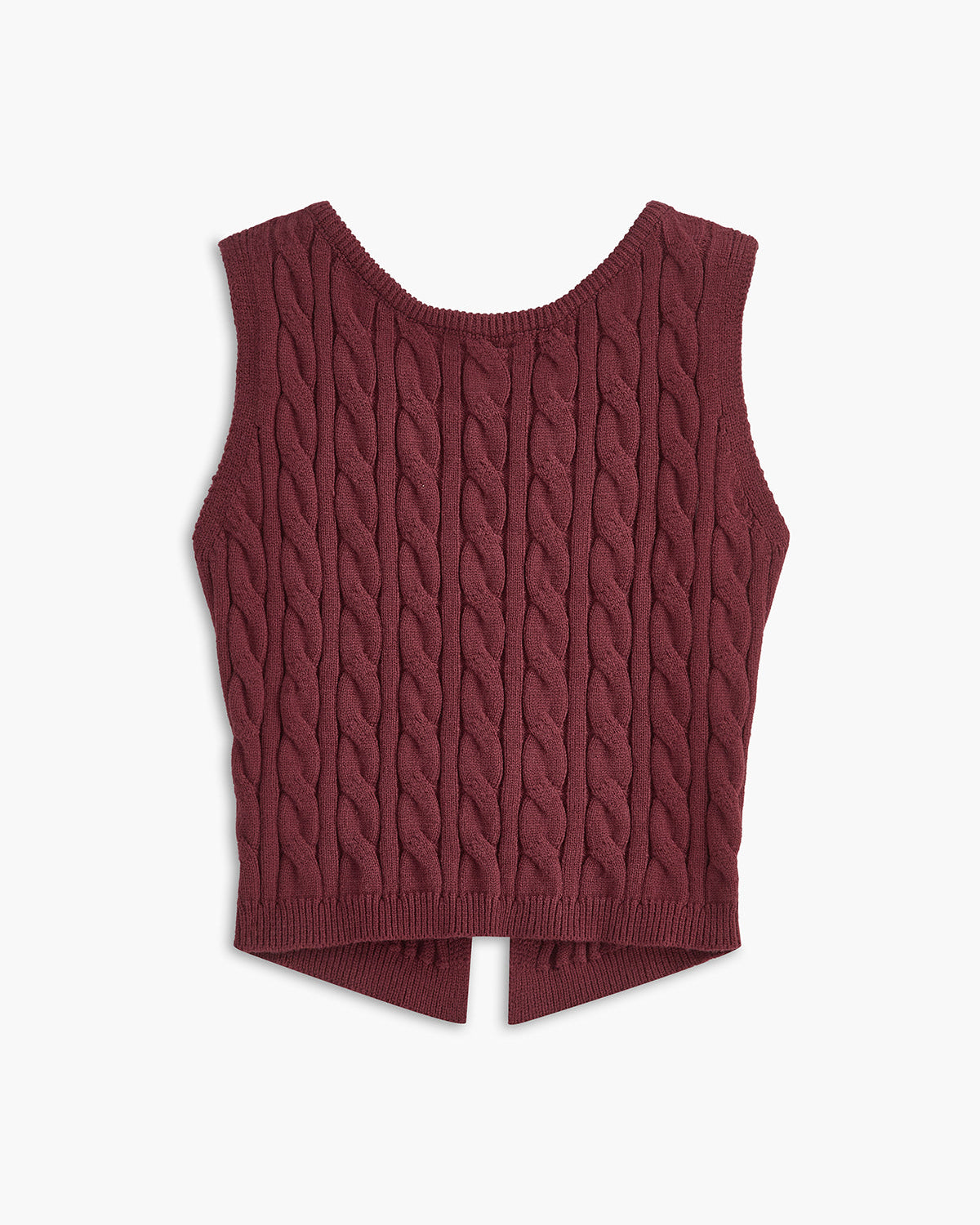 Önü Fiyonk Detaylı Kesik Triko Yelek