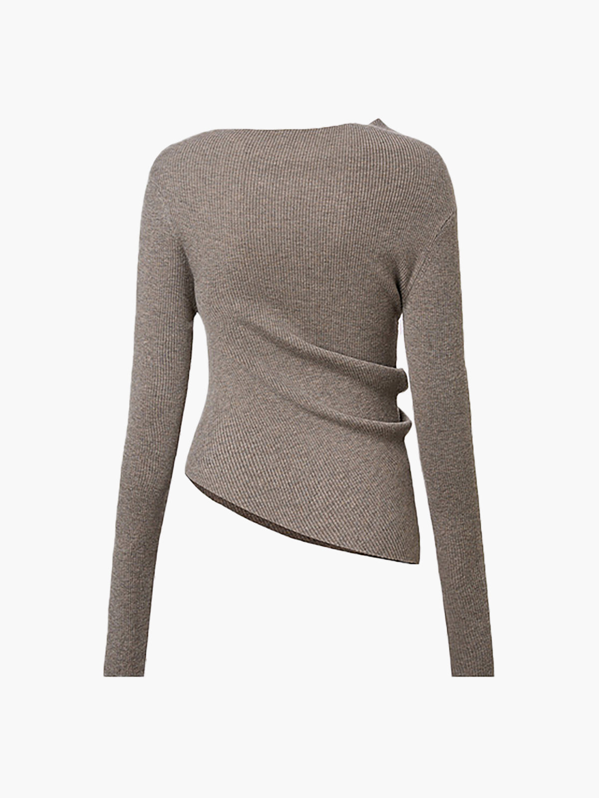 Yün Karışımlı Asimetrik Payetli Triko Üst