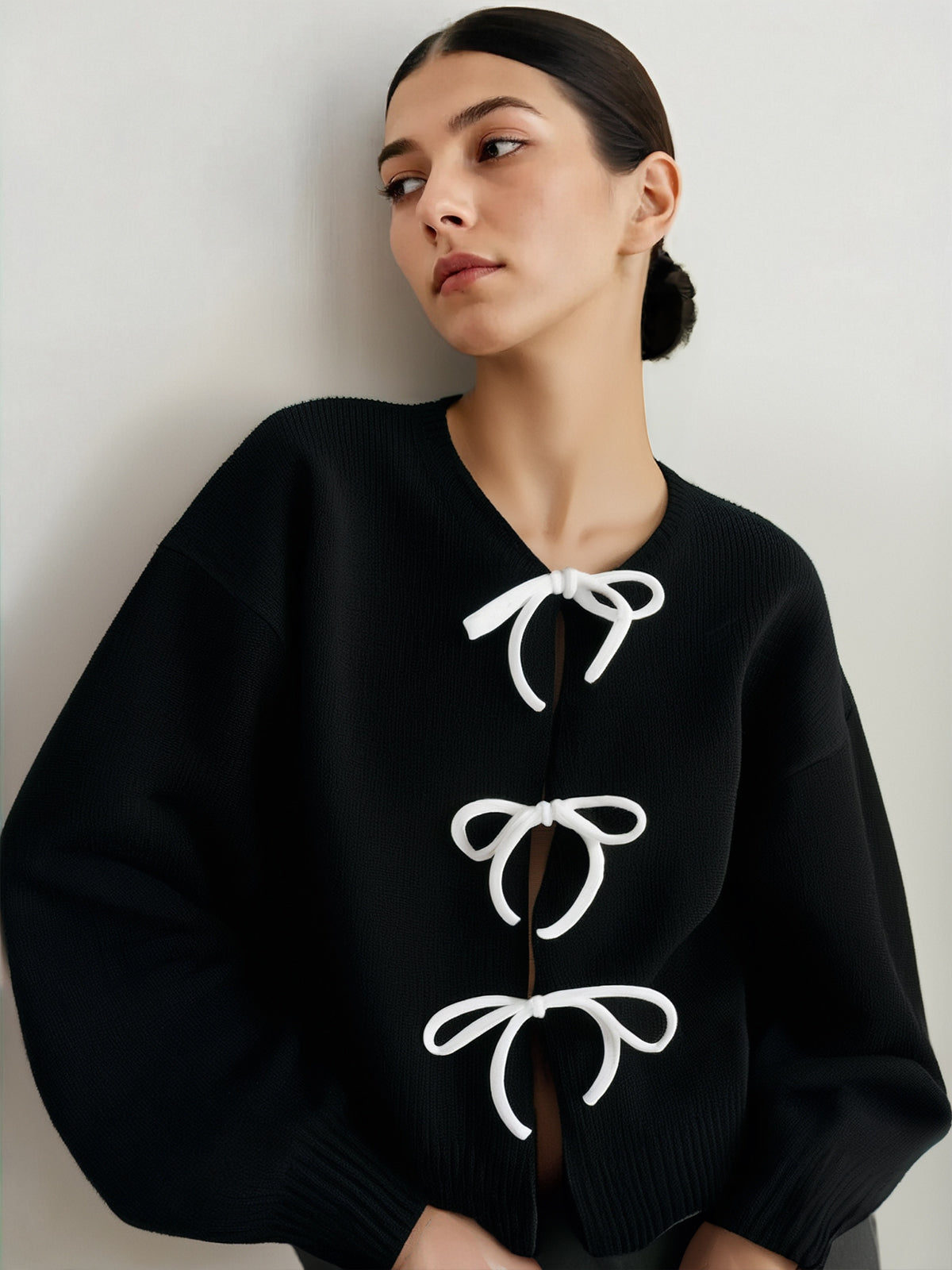 Önü Fiyonklu Shift Kazak