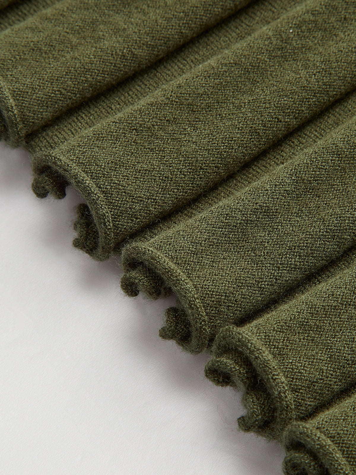 Dalgalı Kenarlı Pileli Triko Etek Seti