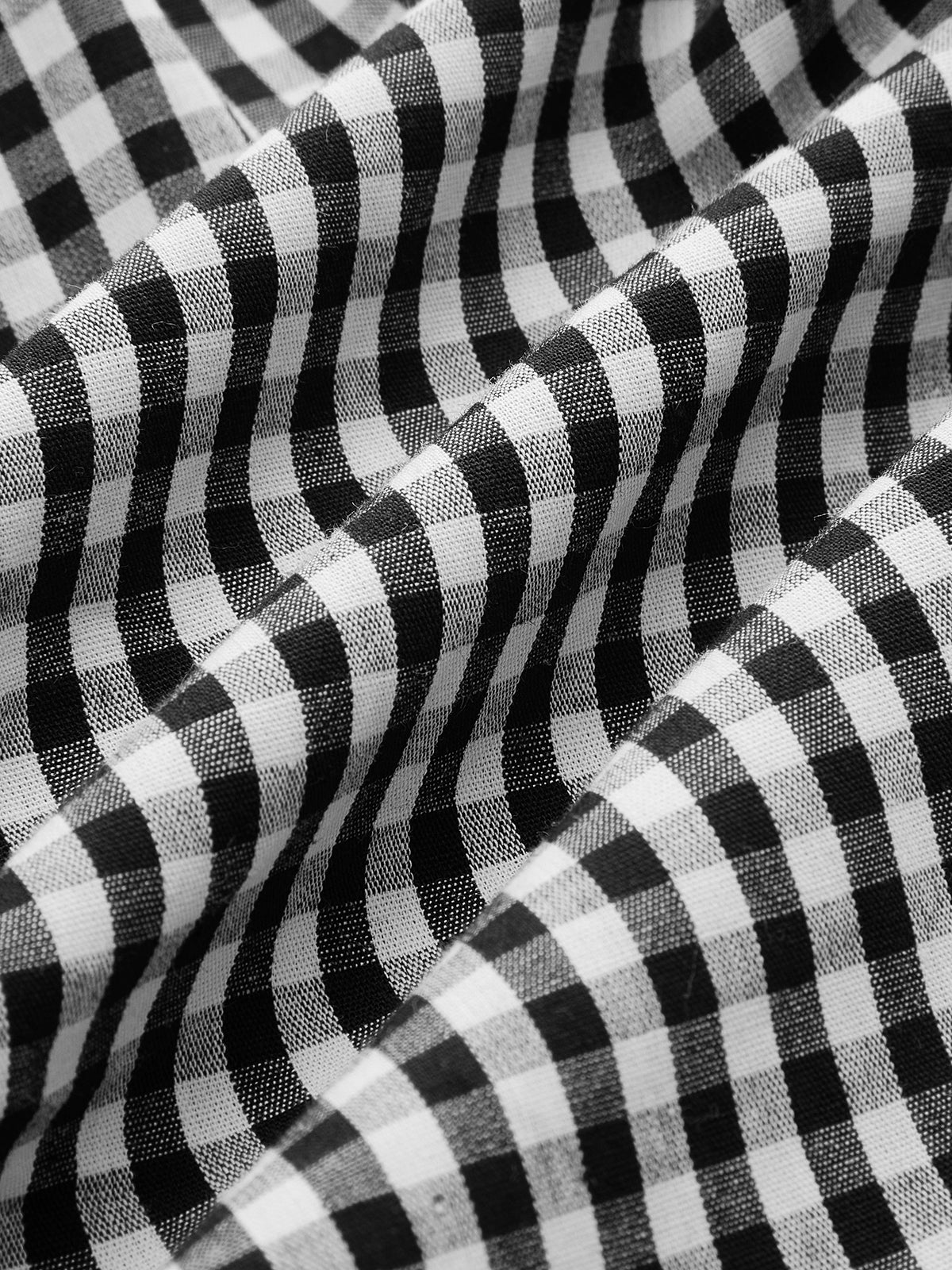 Ekose Desenli Düğmeli Askılı Elbise