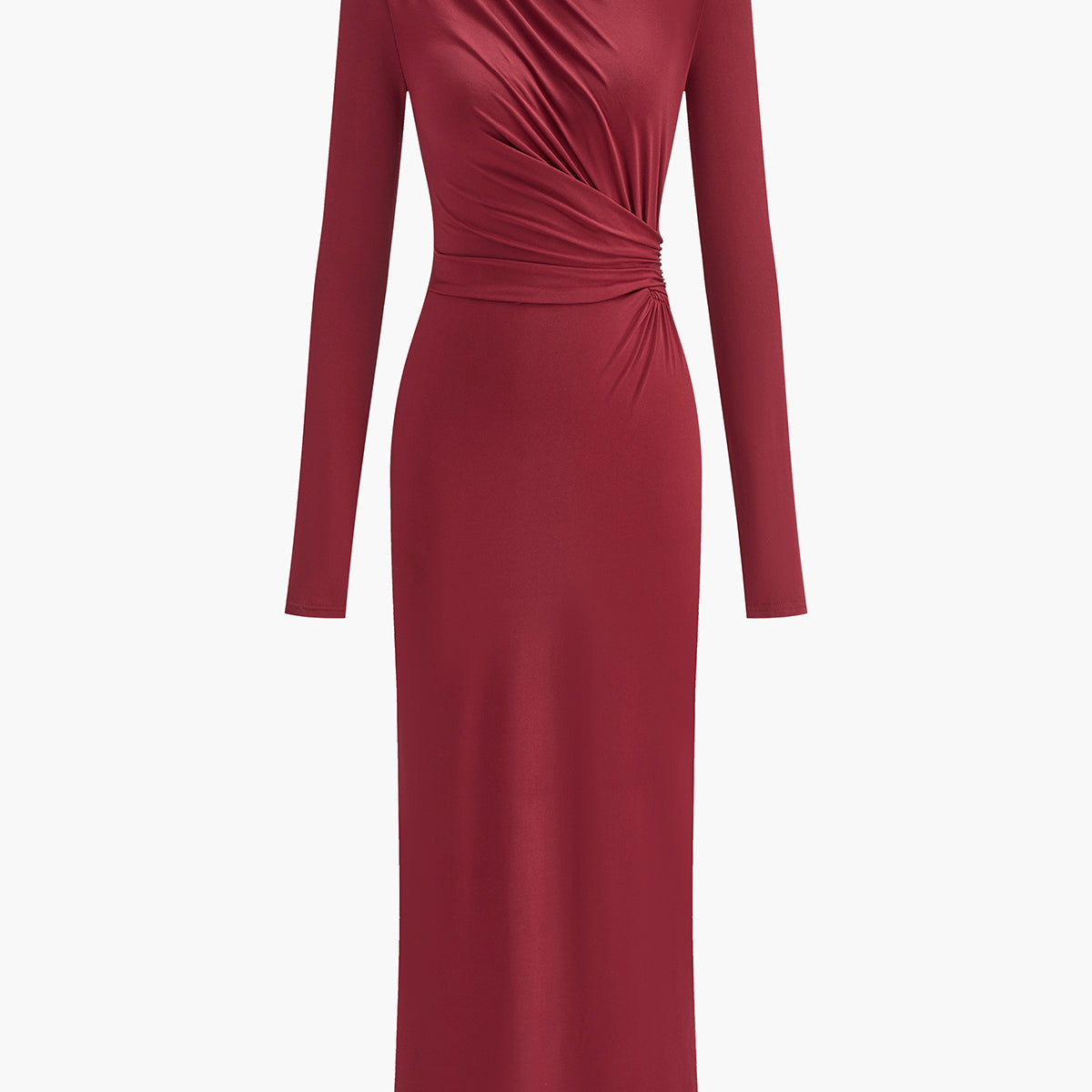 Buruşuk Jersey İnce Uzun Elbise