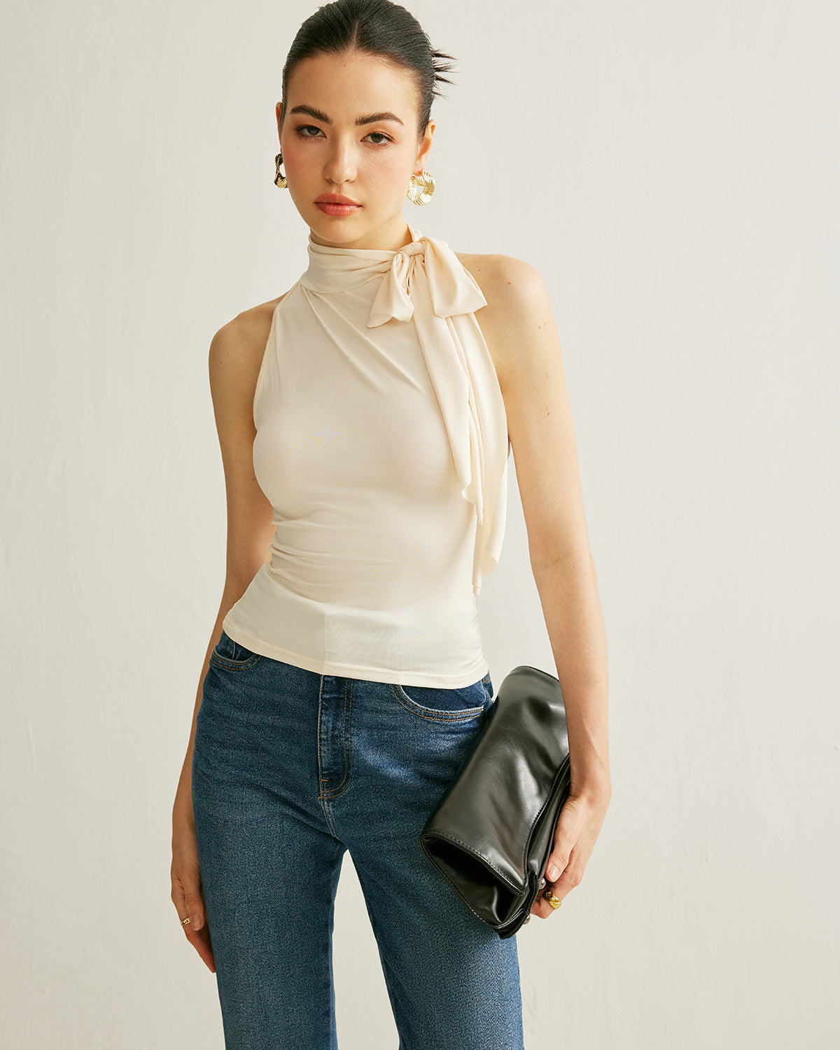 Boyundan Bağlamalı Halter Bluz