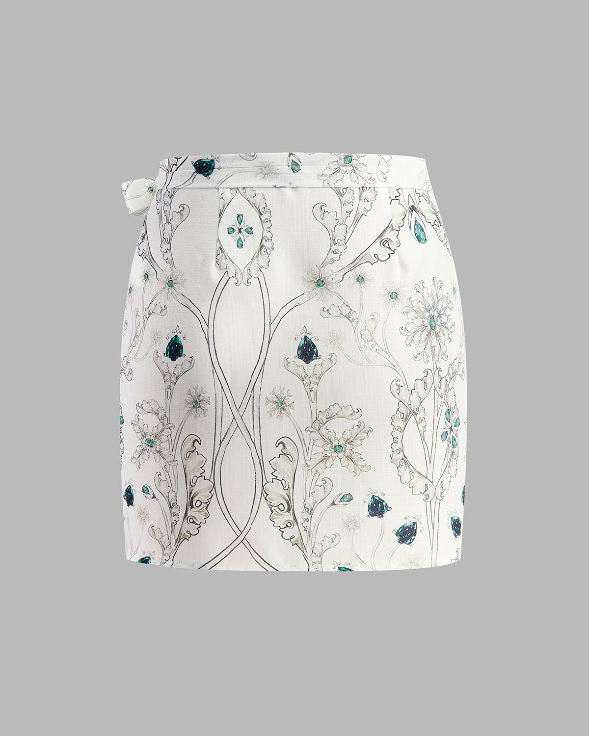 Çiçek Desenli Sargı Etek