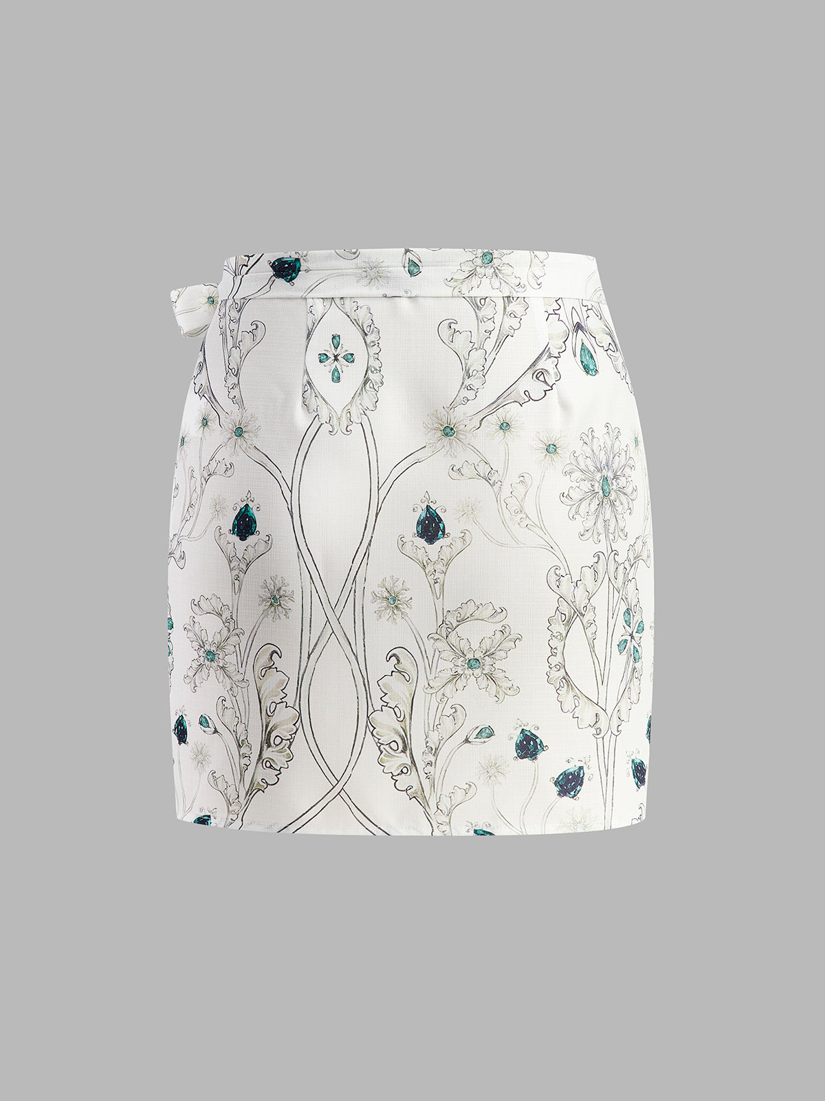 Çiçek Desenli Sargı Etek