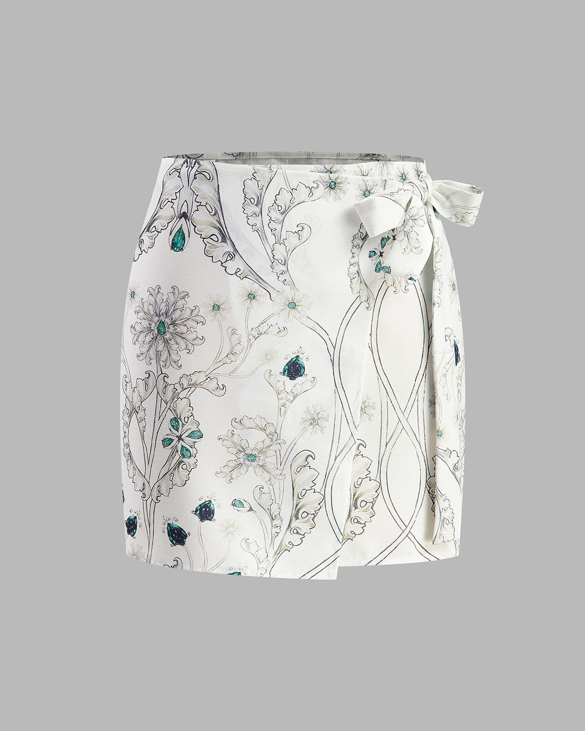 Çiçek Desenli Sargı Etek