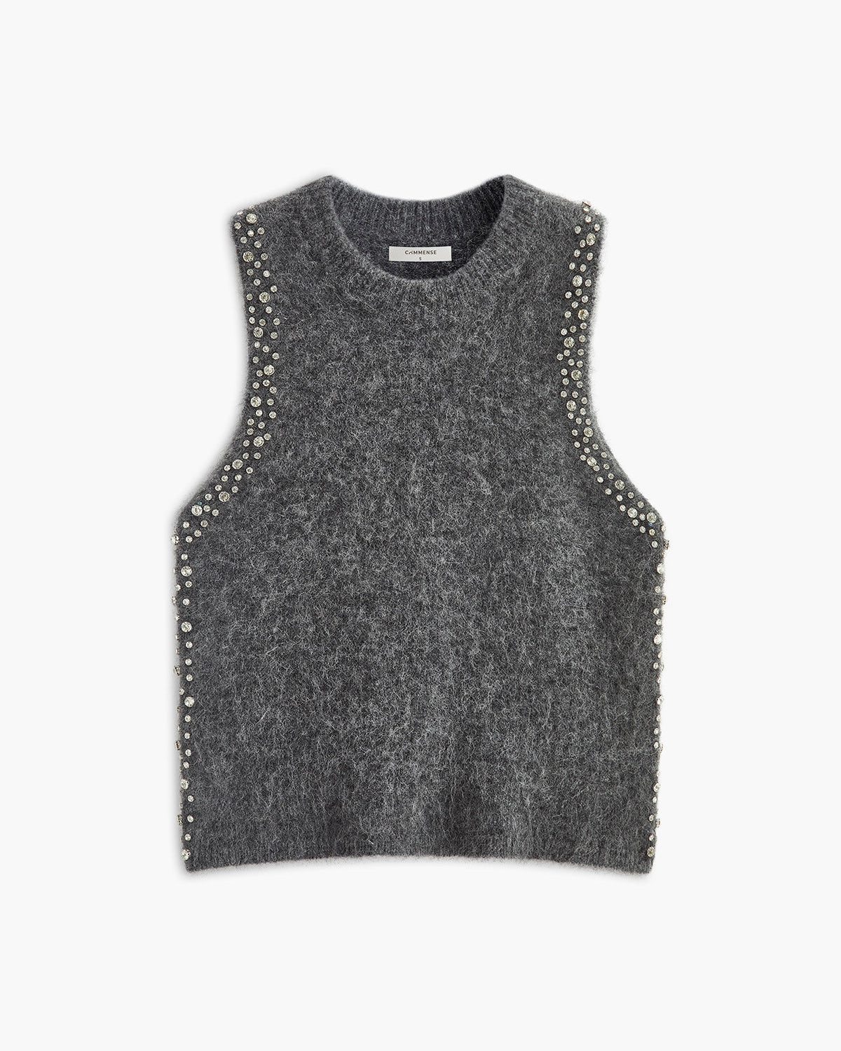 Yün Karışımlı Boncuklu Süveter Yelek