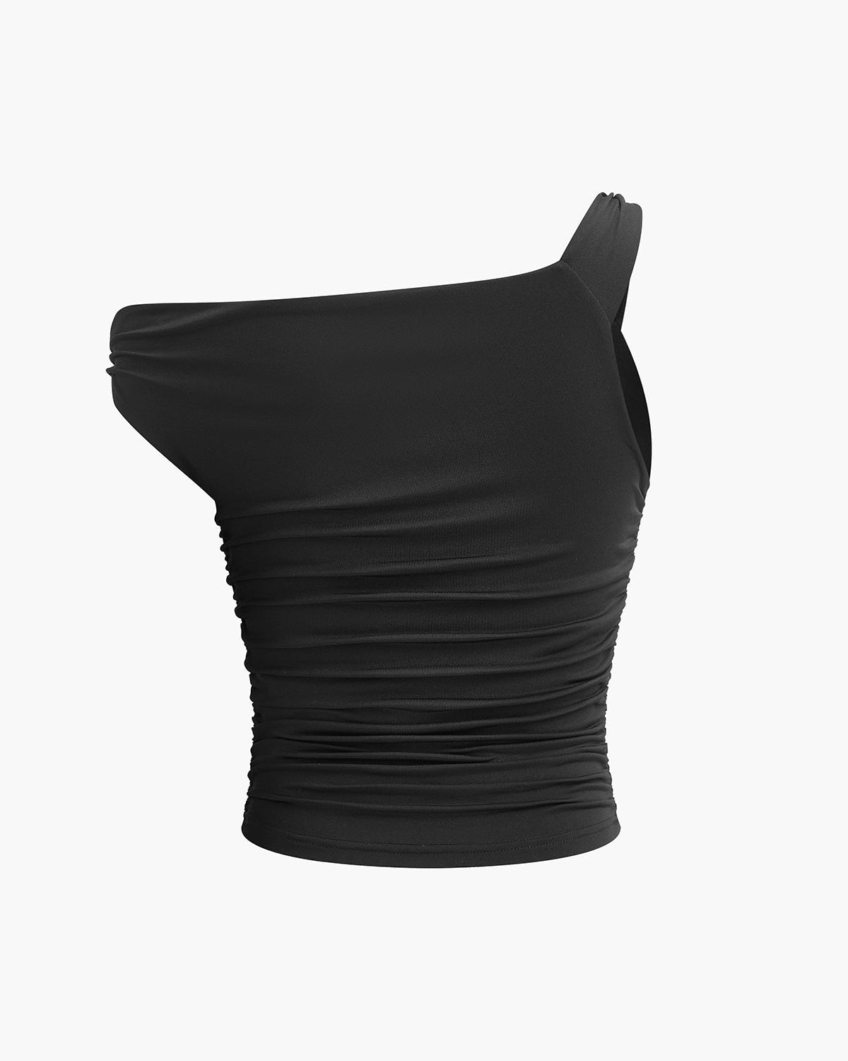 Asimetrik Yaka Pileli Bluz