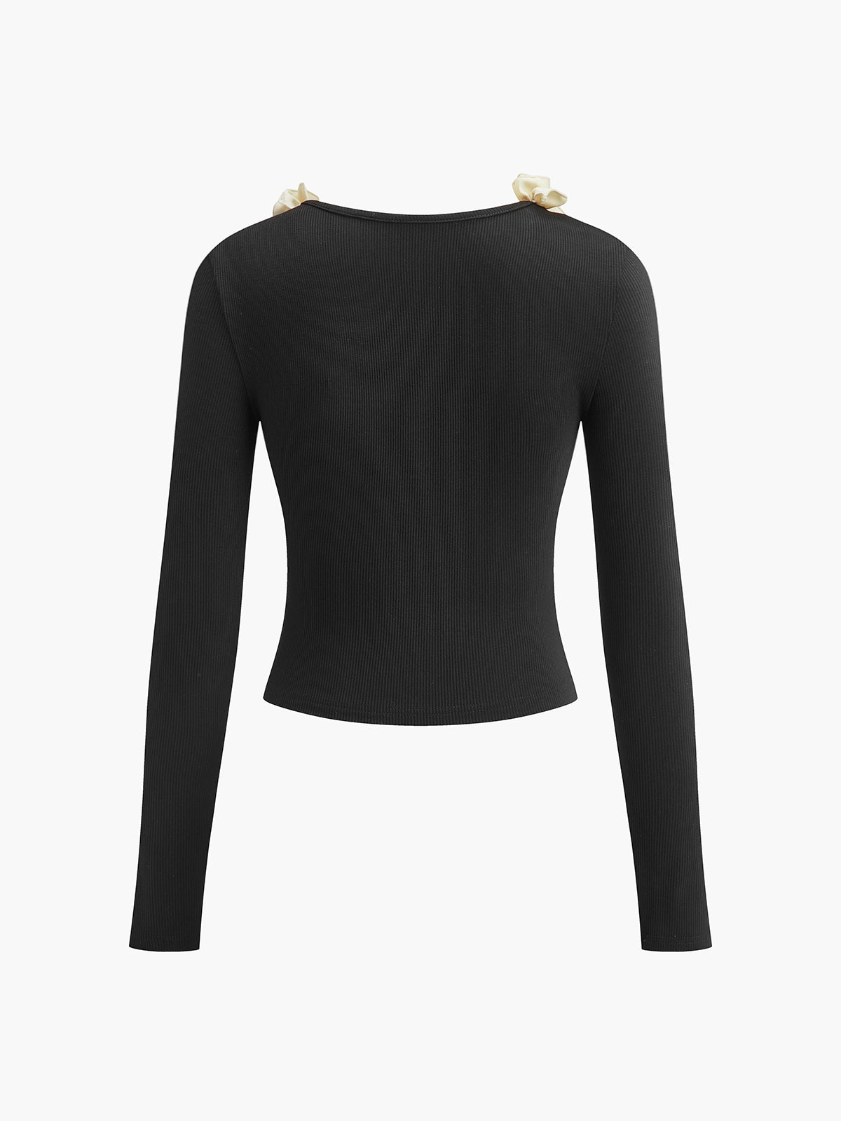 Pamuklu Slim Fit Çiçek Biyeli Tişört