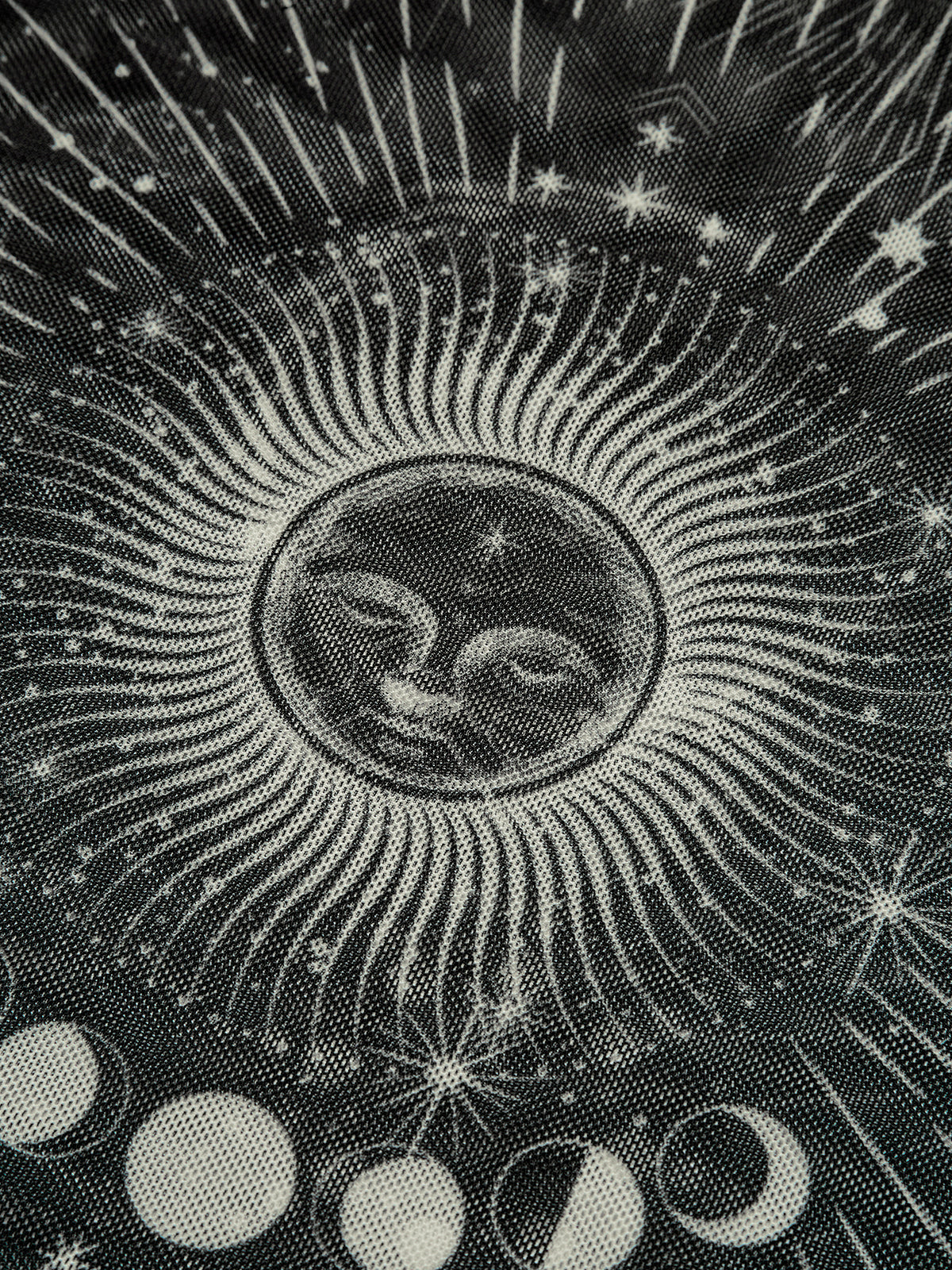 Astroloji Desenli Şeffaf Etek