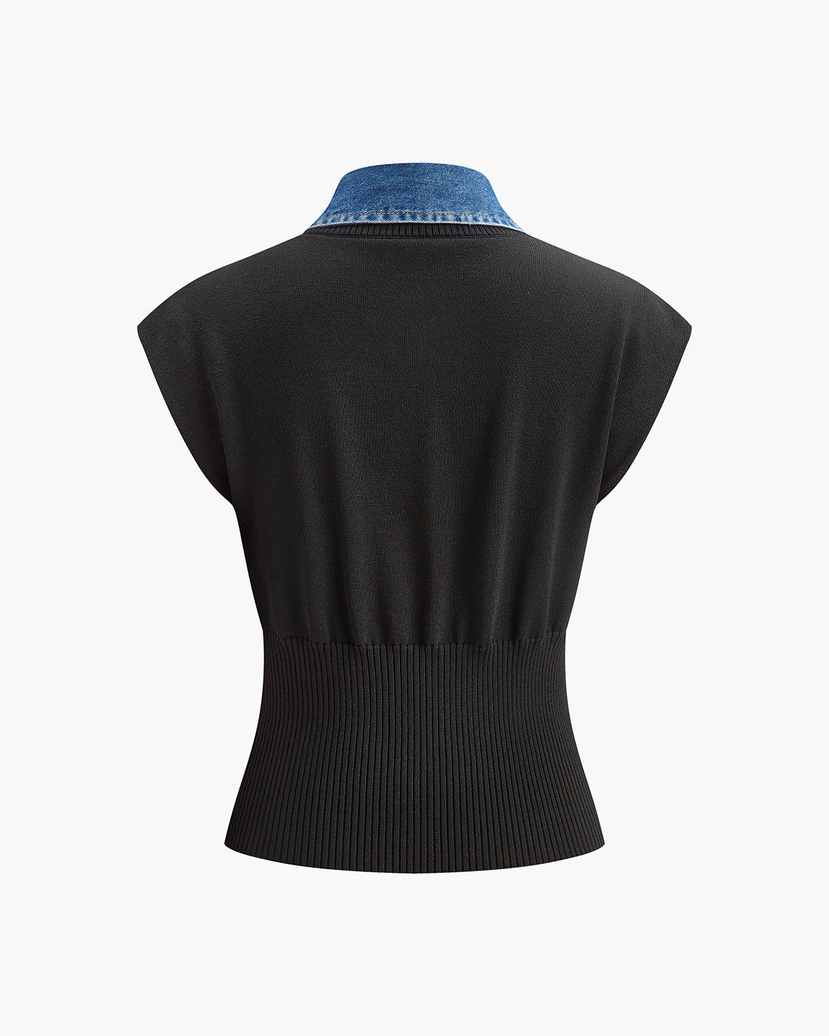 Kot Yaka Ribanalı Triko Bluz