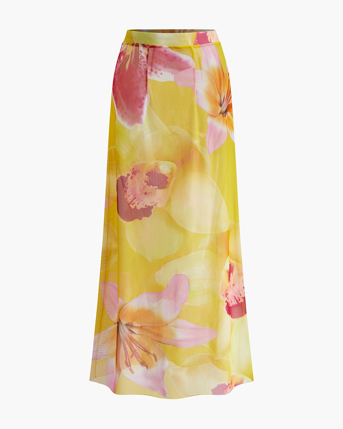 File Çiçek Desenli Plaj Eteği