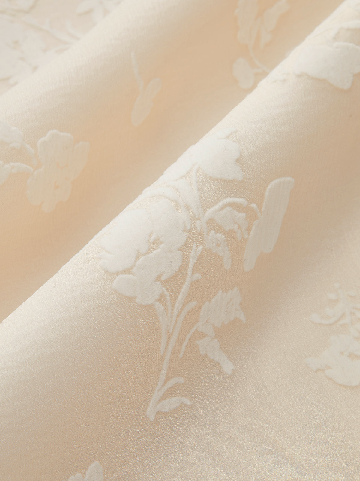 Çiçek Desenli Jakarlı Uzun Elbise