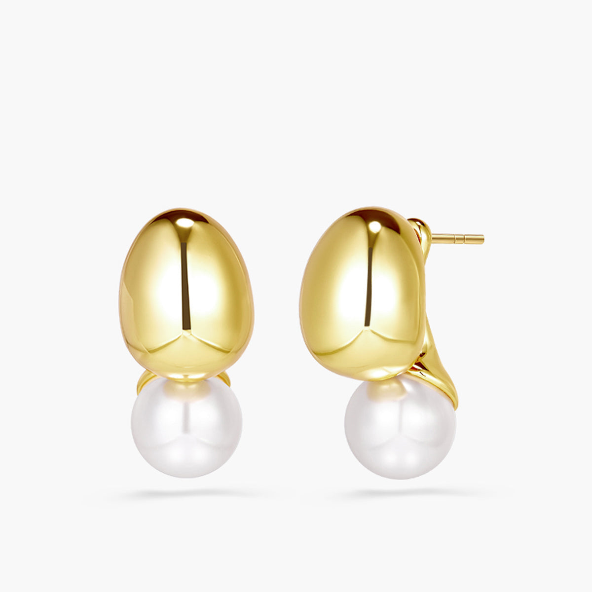 Çıkarılabilir İncili Altın Boncuk Küpe