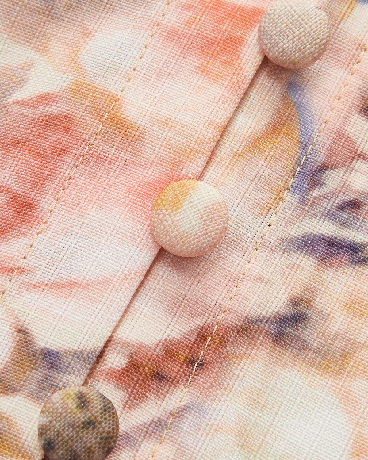 Kuşaklı Balon Kollu Çiçek Desenli Elbise