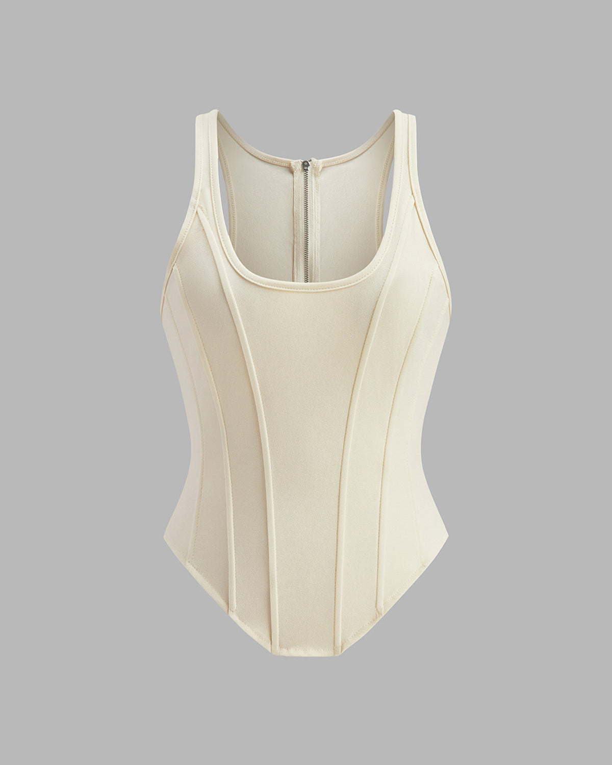 Kolsuz Bağcıklı Sırtı Fermuarlı Bluz