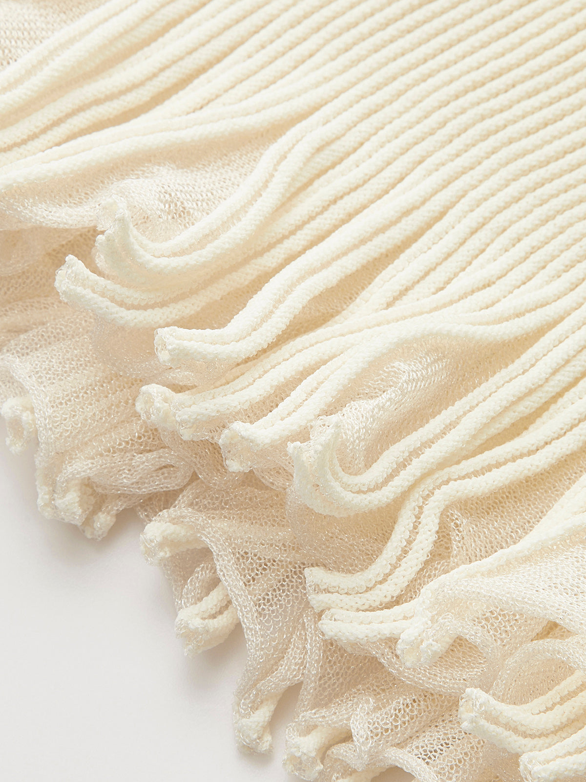 Tül Panelli Pileli Etek