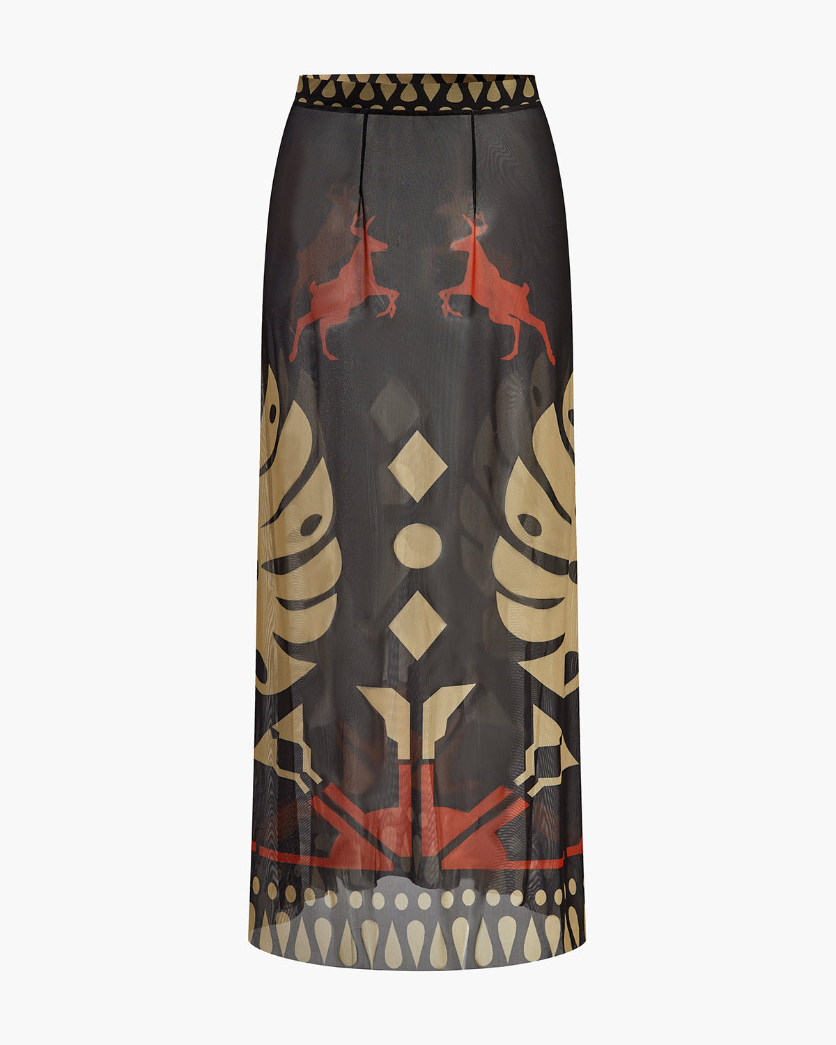 Şeffaf Baskılı Pareo Etek