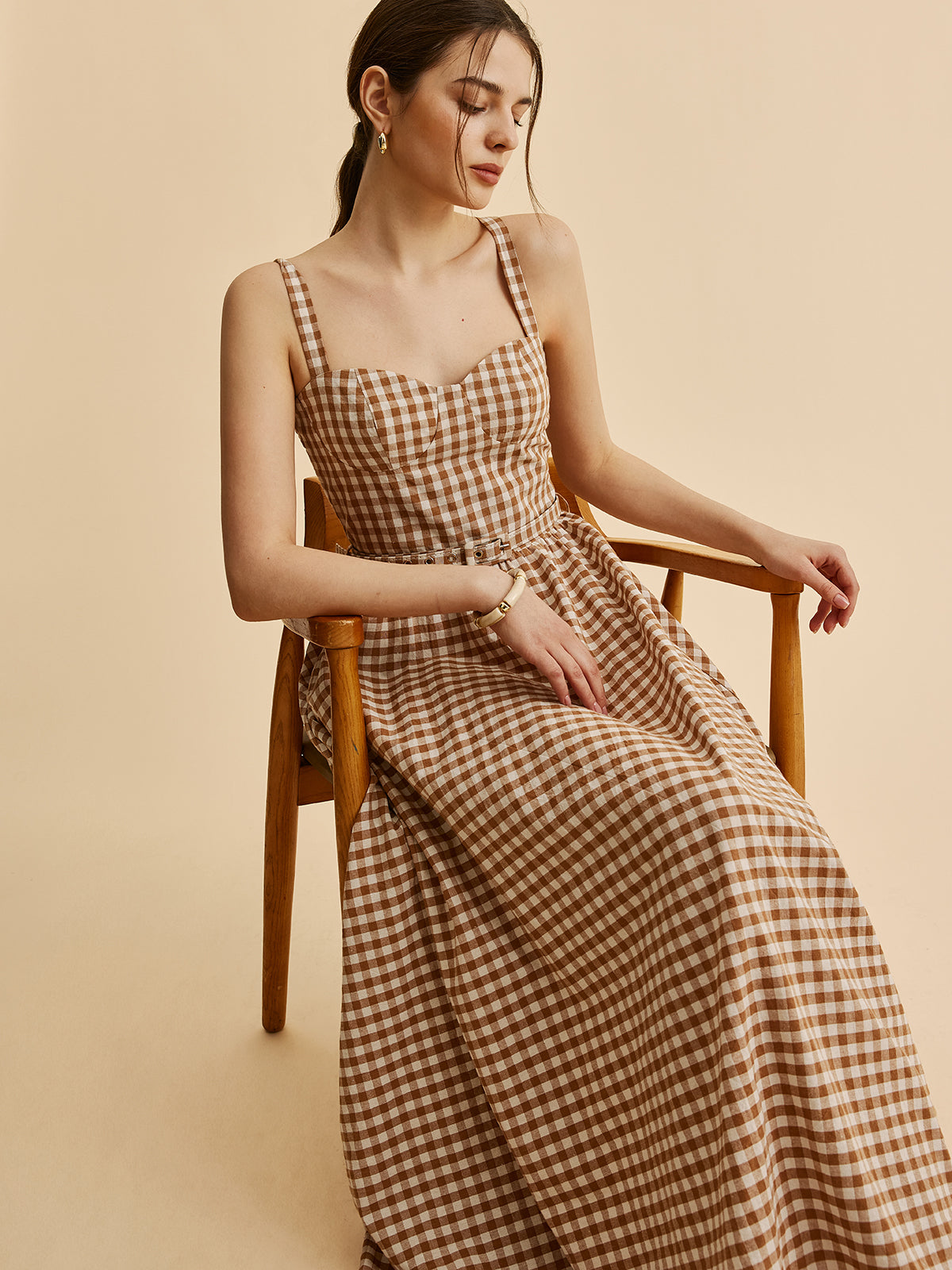 Pötikare Desenli Kemerli Büstiyer Elbise