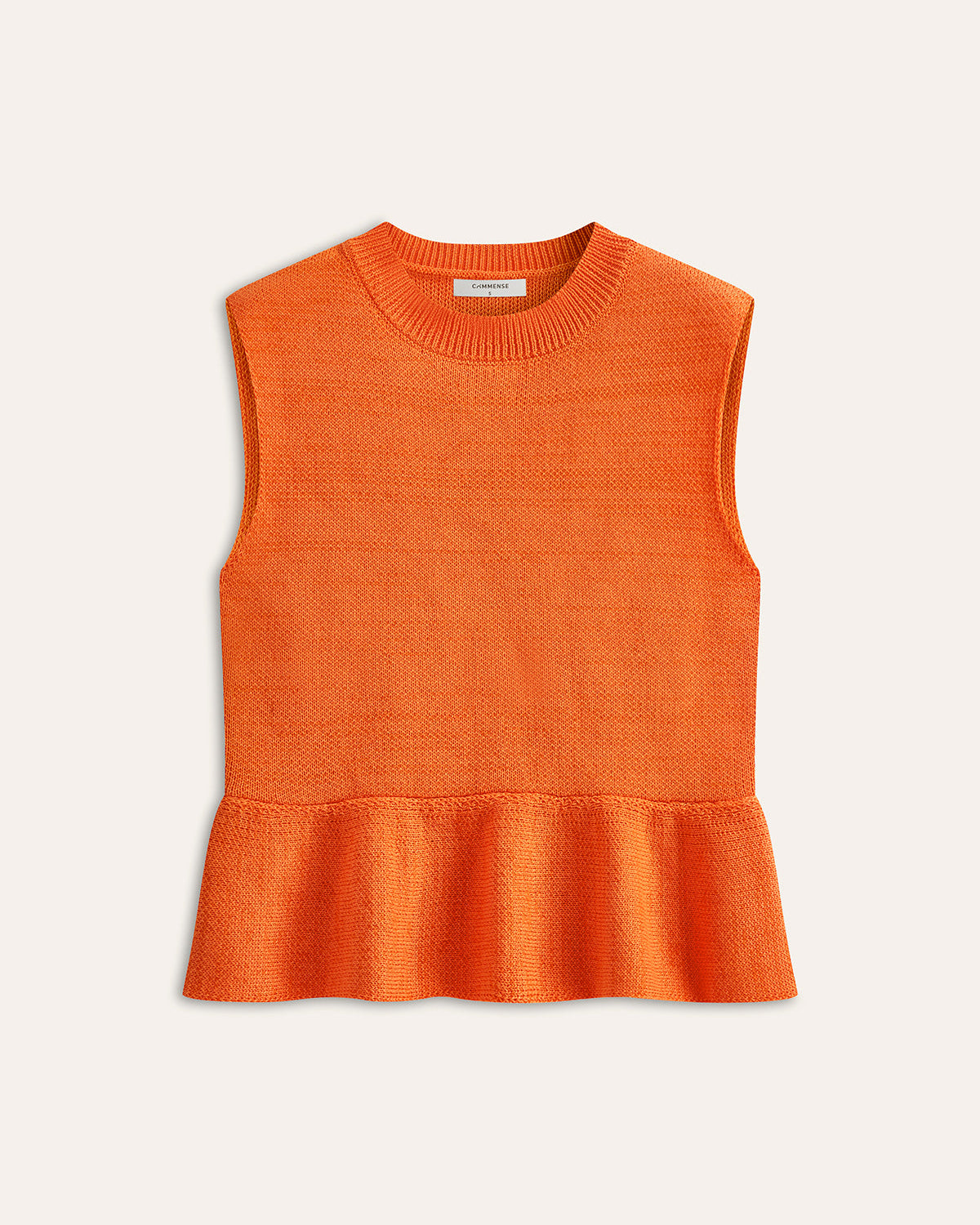 Kolsuz Fırfır Etek Uçlu Triko Yelek