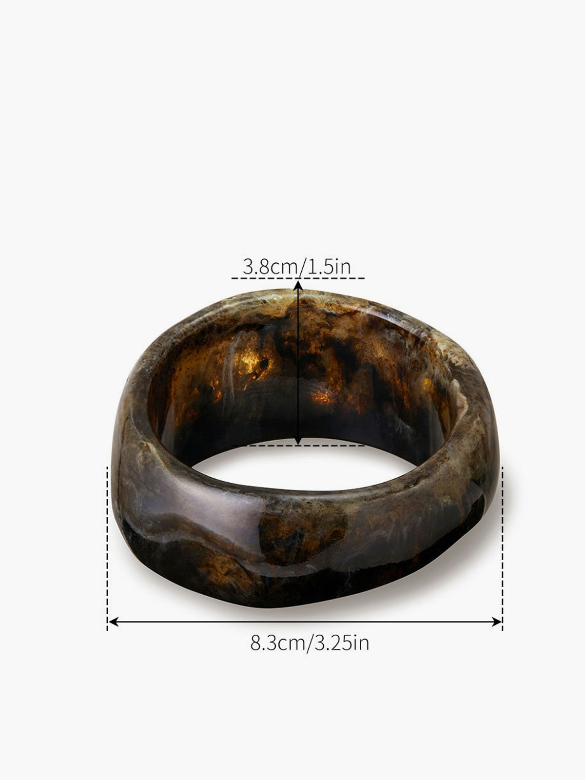 Vintage Tarzı Şeffaf Reçine Bilezik