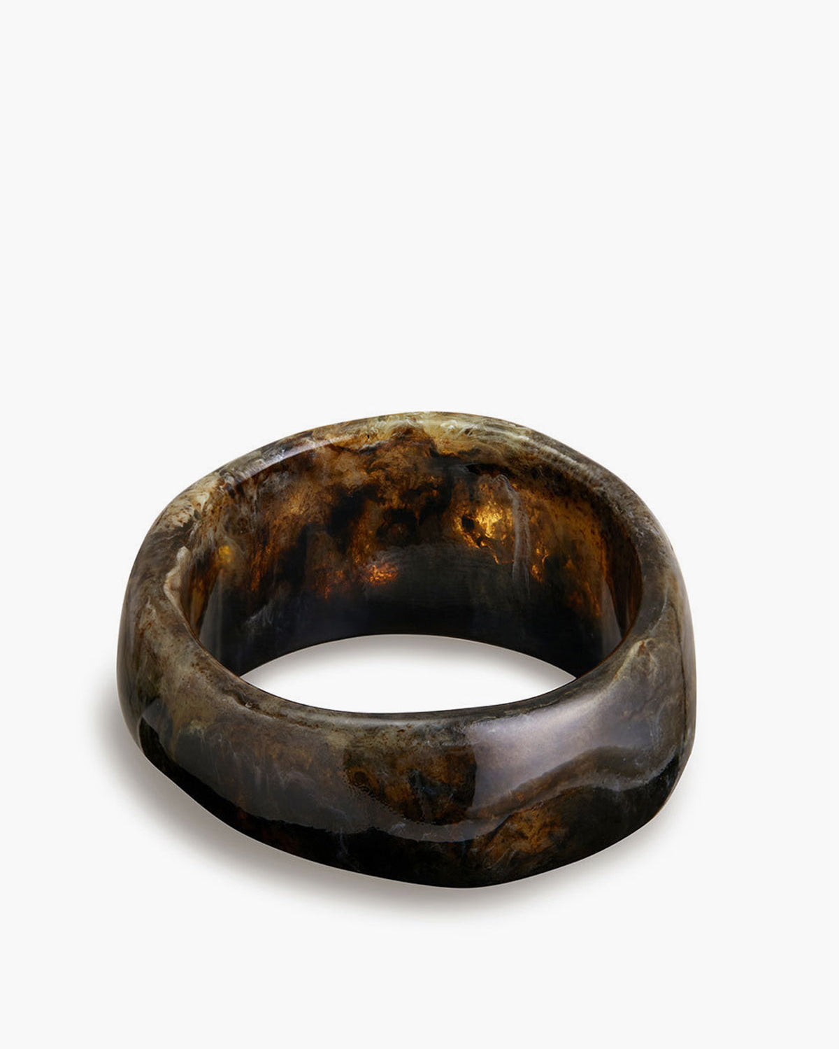 Vintage Tarzı Şeffaf Reçine Bilezik