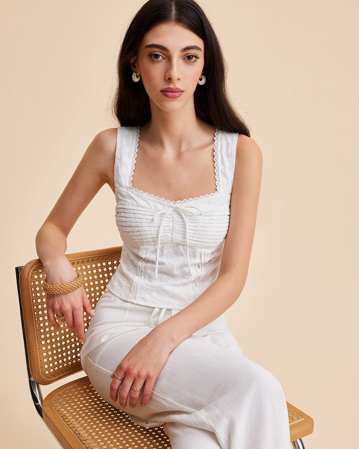 Pileli Pamuklu Fermuarlı Atlet